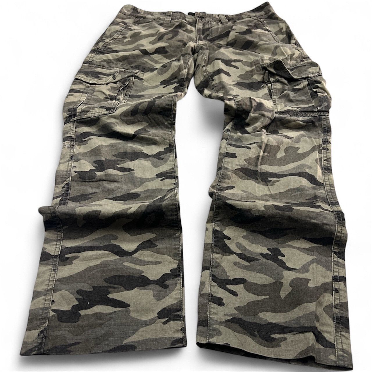 Tete Homme Tete Homme Grey Camouflage a.n.b Cargopant Size US 32 / EU 48 - 3 Thumbnail