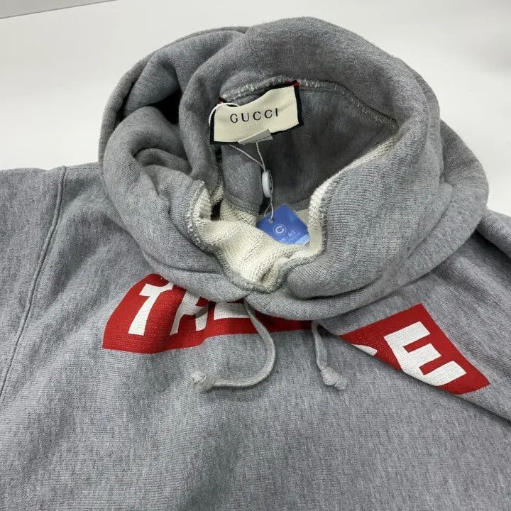 Gucci Gucci GUCCI Grey Hoodie with Logo Print -2506 Size US L / EU 52-54 / 3 - 5 Thumbnail