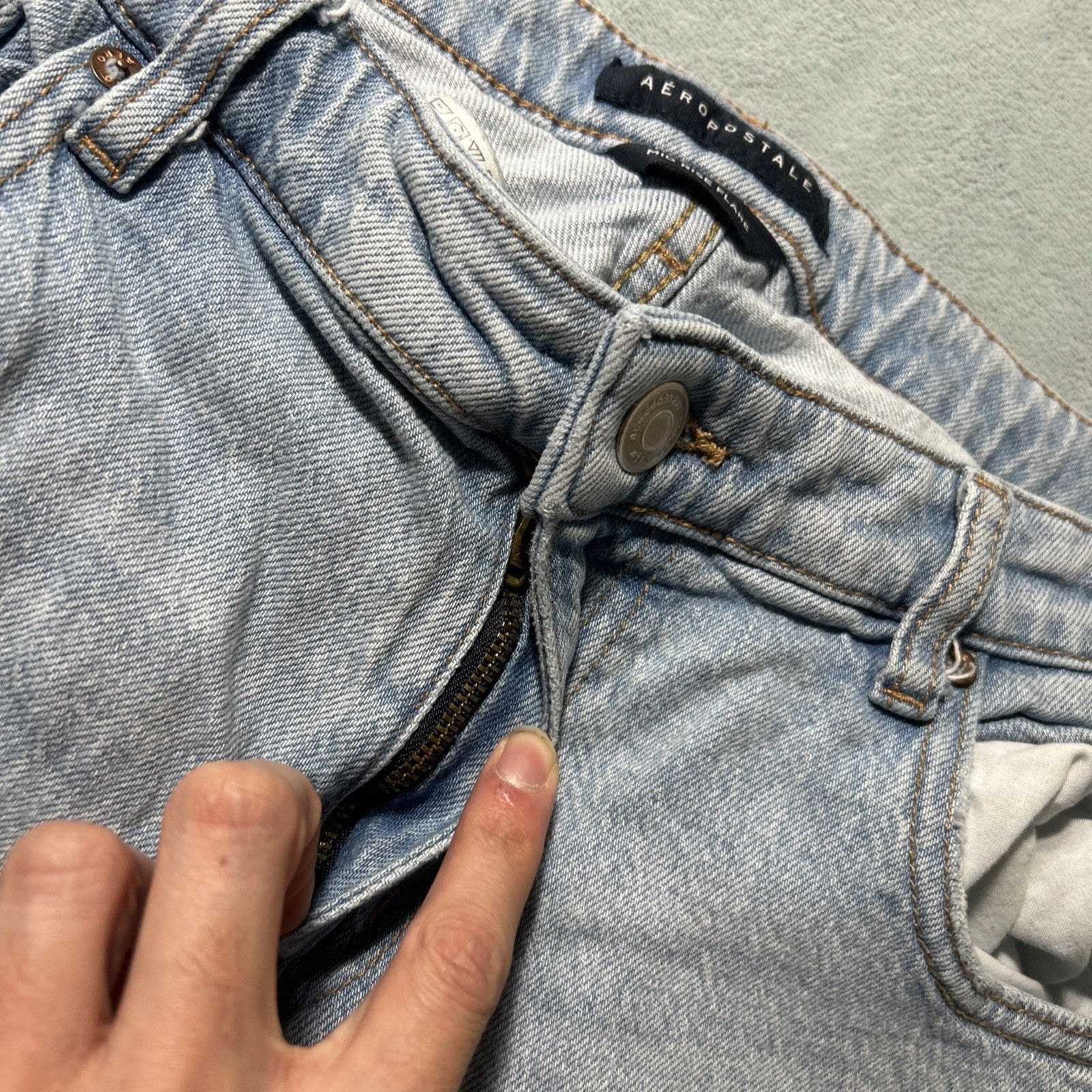 JNCO Aeropostale Beyond Baggy Bell Bottom Jeans 36x33 Flare Dojo Size 36" / US 14 / IT 50 - 6 Thumbnail