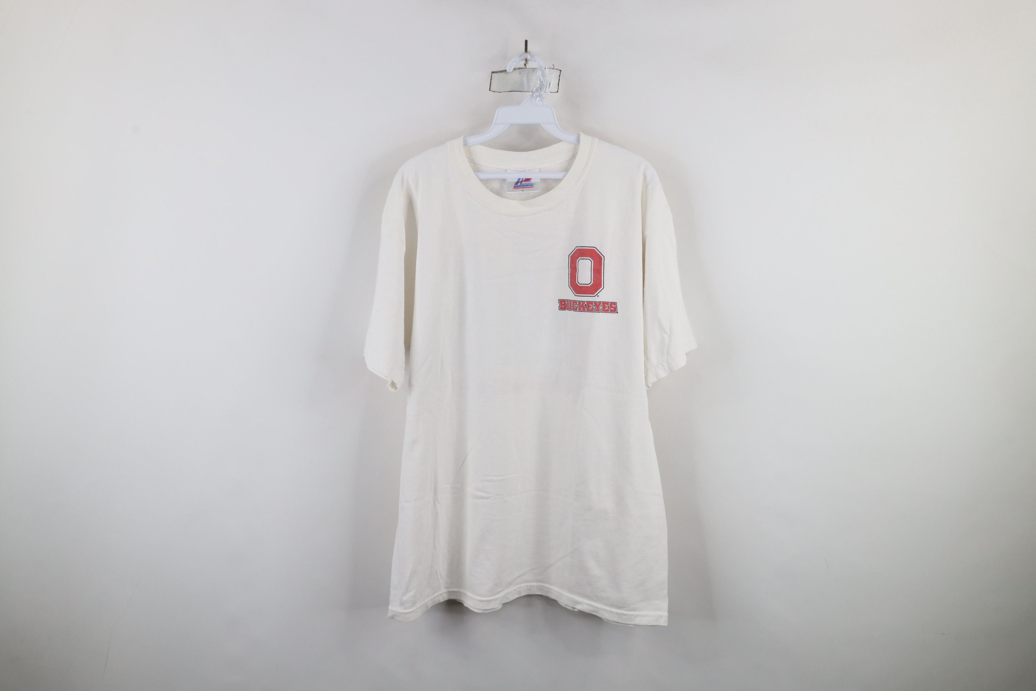 Vintage Vintage 90s Spell Ohio State University Football T-Shirt USA Size US L / EU 52-54 / 3 - 1 Thumbnail