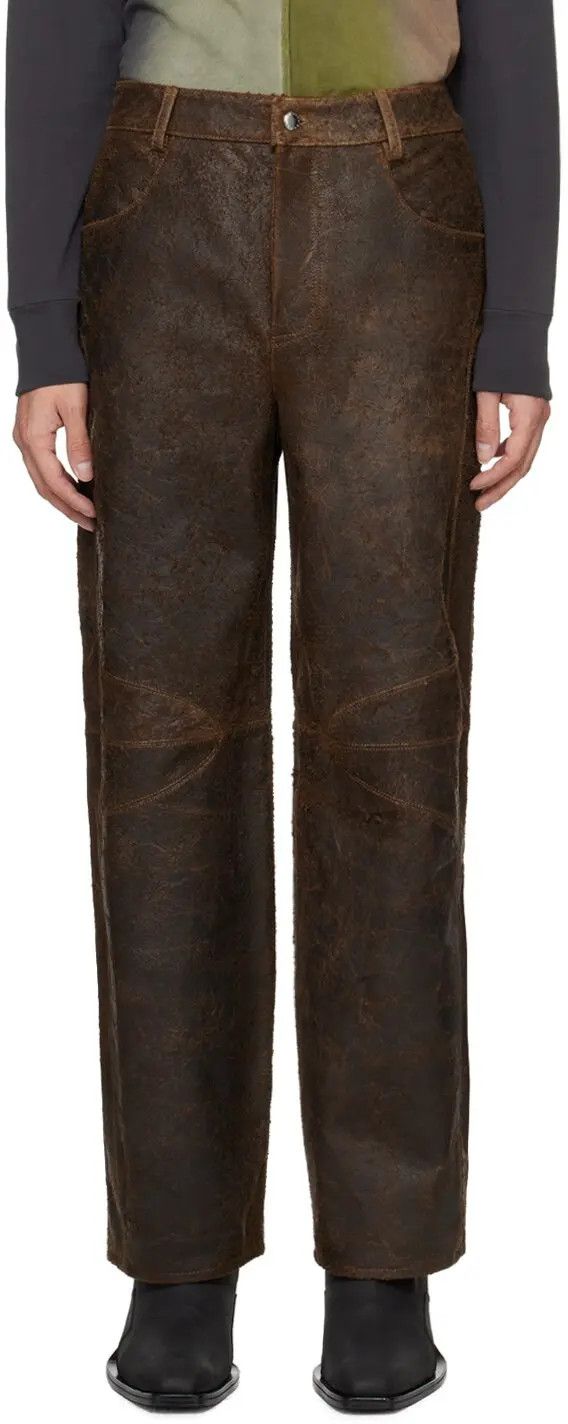 Eckhaus Latta $1600 Eckhaus Latta Hide Pants Size US 27 - 3 Thumbnail