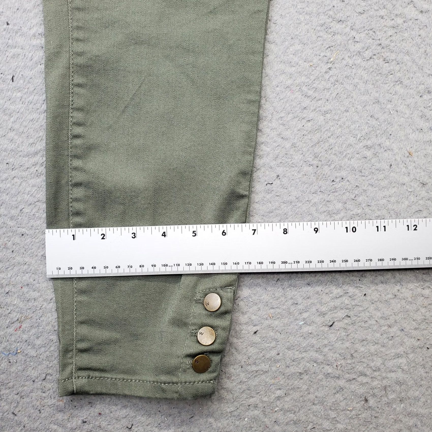 Vintage VINTAGE Westport Skinny Jeans Womens Petite 16P Green Denim Signature Fit Ankle Button Size 38" / US 16 / IT 52 - 5 Thumbnail