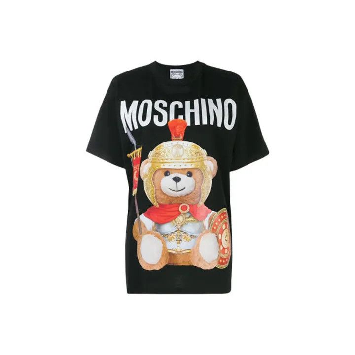 Moschino Moschino Black Bear Print Short Sleeve T-Shirt 0079 Size XS / US 0-2 / IT 36-38 - 1 Thumbnail