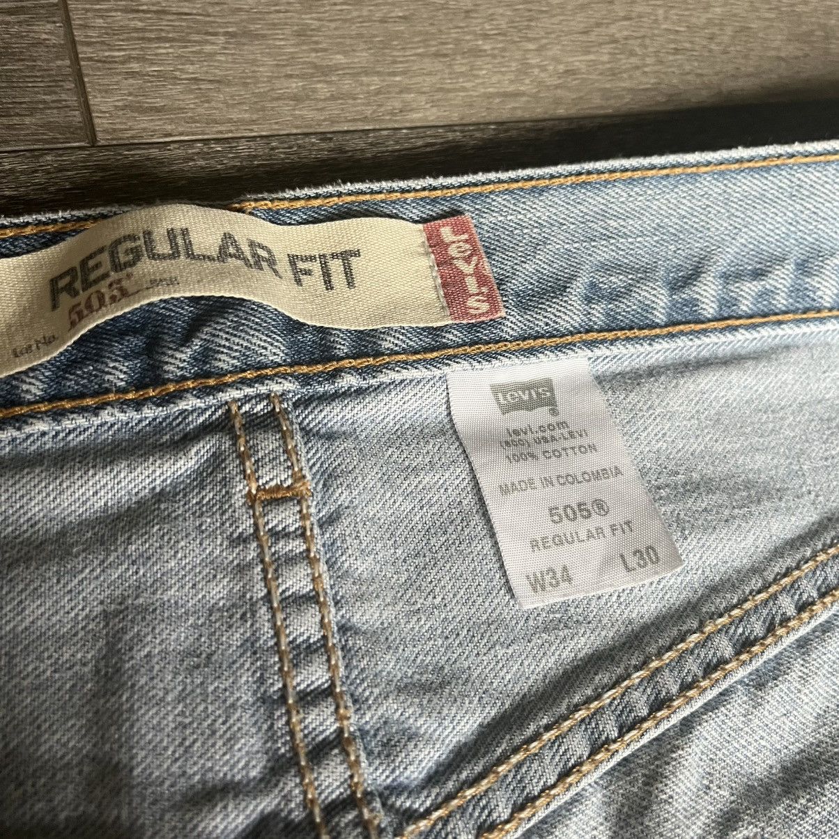 Levi's Vintage Levi’s 505 Light Blue Regular Fit Denim Jeans 34x30 Size US 34 / EU 50 - 11 Thumbnail