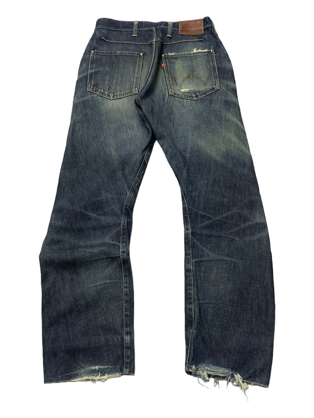 Edwin × Hysteric Glamour Vintage Edwin E Function Curved Leg Distressed Jeans Size US 30 / EU 46 - 2 Thumbnail