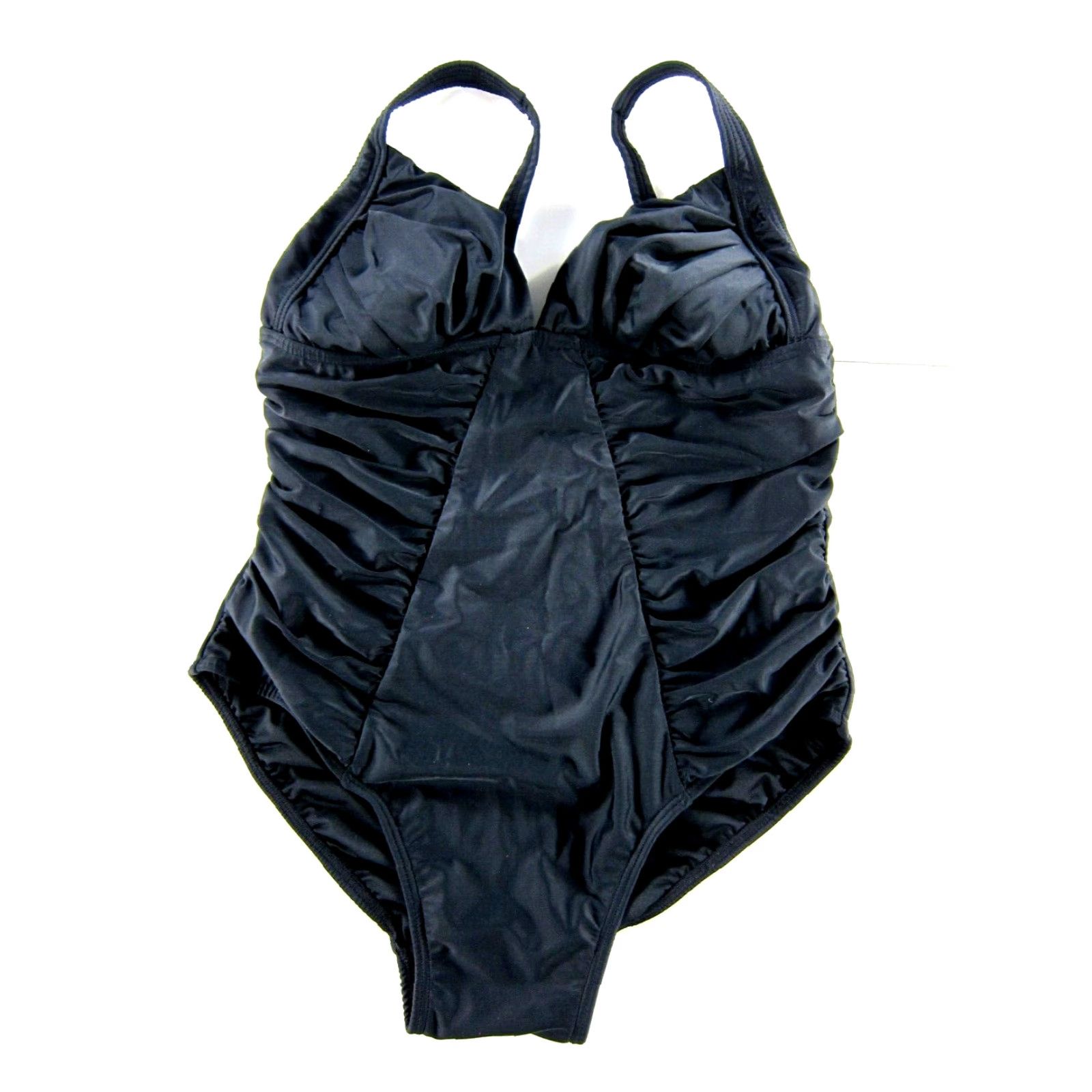 Venus VENUS Black Ruched Slimming Built In Bra One Piece Swimsuit Women 18 Size ONE SIZE - 2 Thumbnail