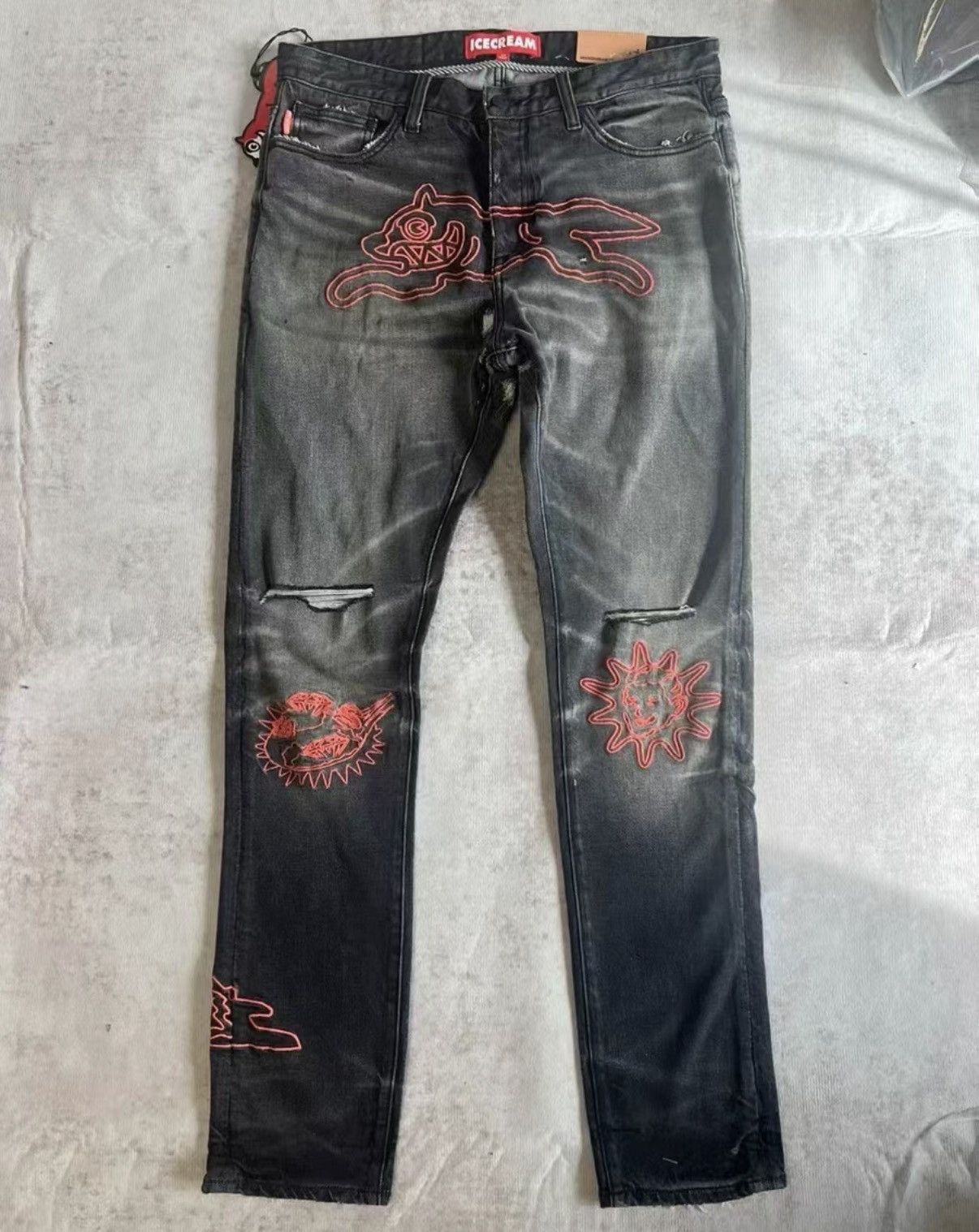 Billionaire Boys Club Billionaire Boys Club ICECREAM Flying Dog Skinny Jeans Size US 36 / EU 52 - 1 Thumbnail