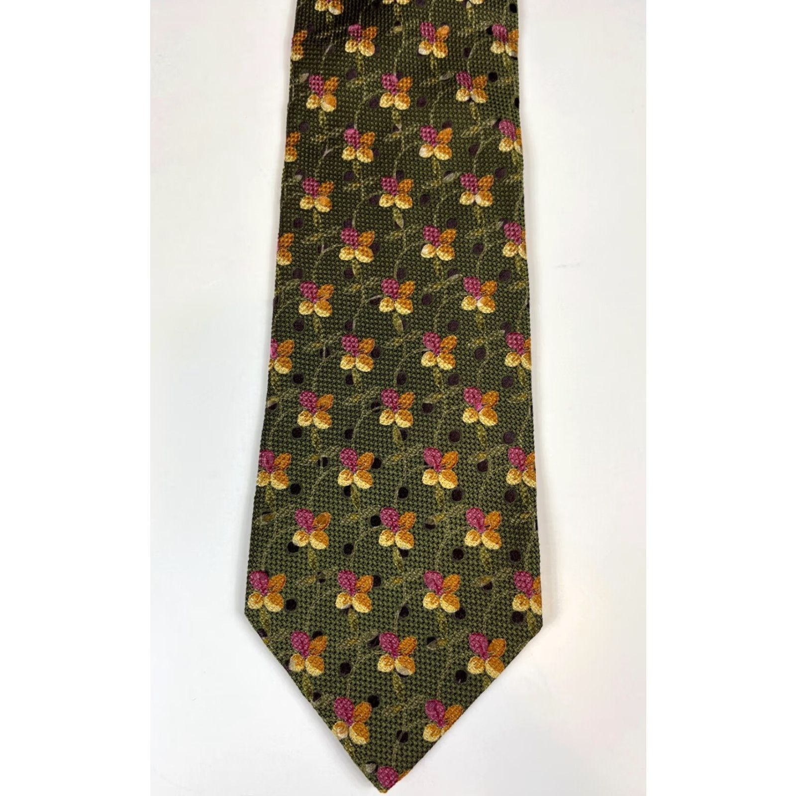 Ermenegildo Zegna VINTAGE Ermenegildo Zegna Men's Luxury Silk Tie Floral Made in Italy Size ONE SIZE - 4 Thumbnail