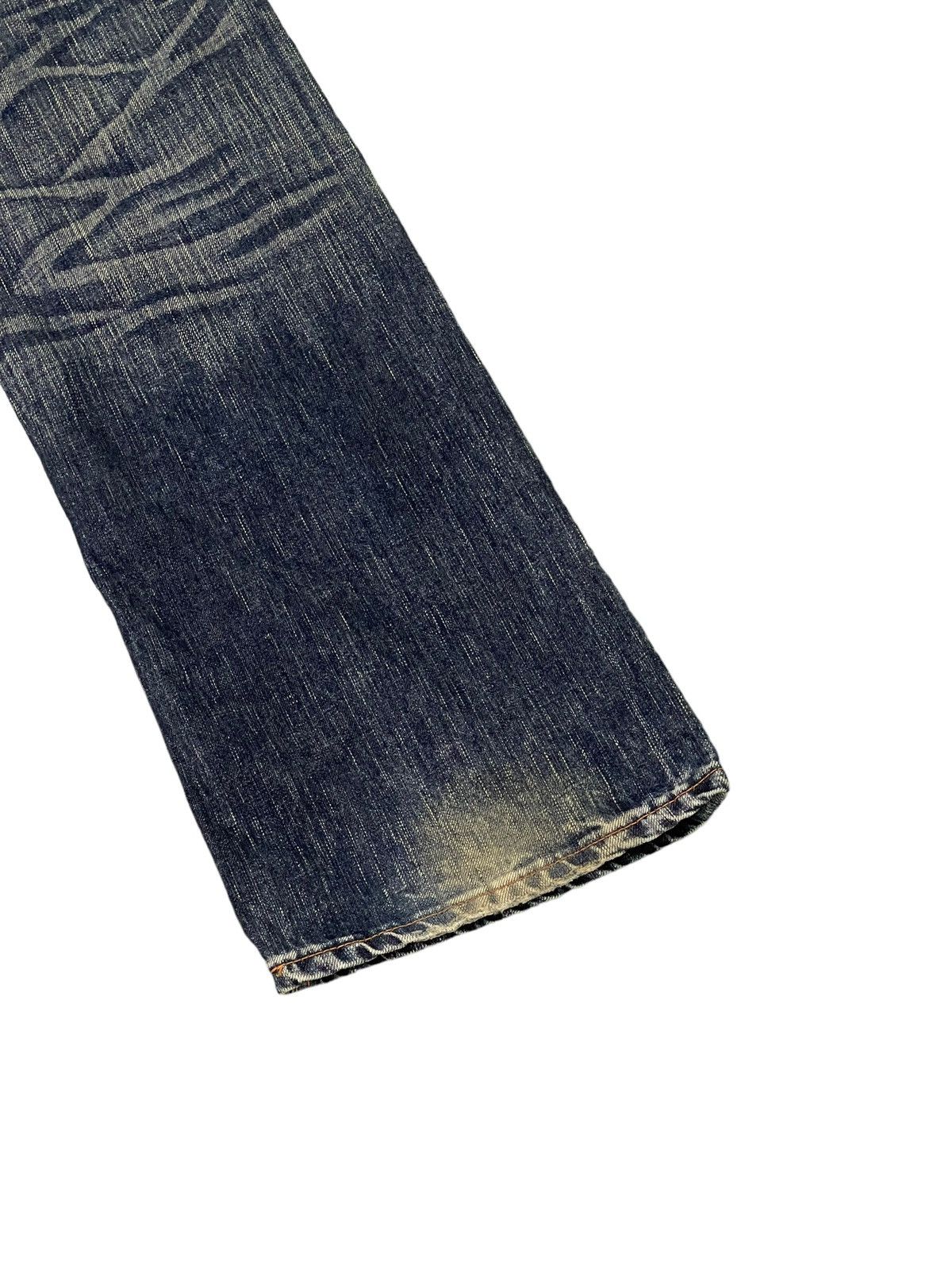 Edwin Flare Jeans Edwin Japan Faded Distress Boot Cut 6🟦8 Size US 31 - 15 Thumbnail