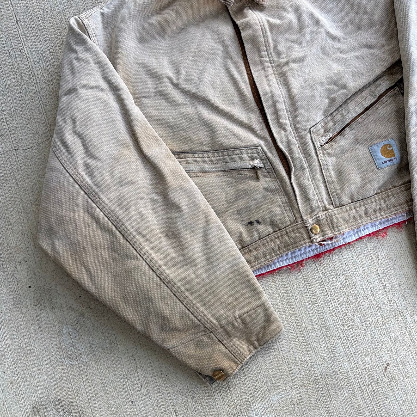 Carhartt × Vintage Carhartt brown cropped Detroit style work wear jacket Size US L / EU 52-54 / 3 - 2 Thumbnail