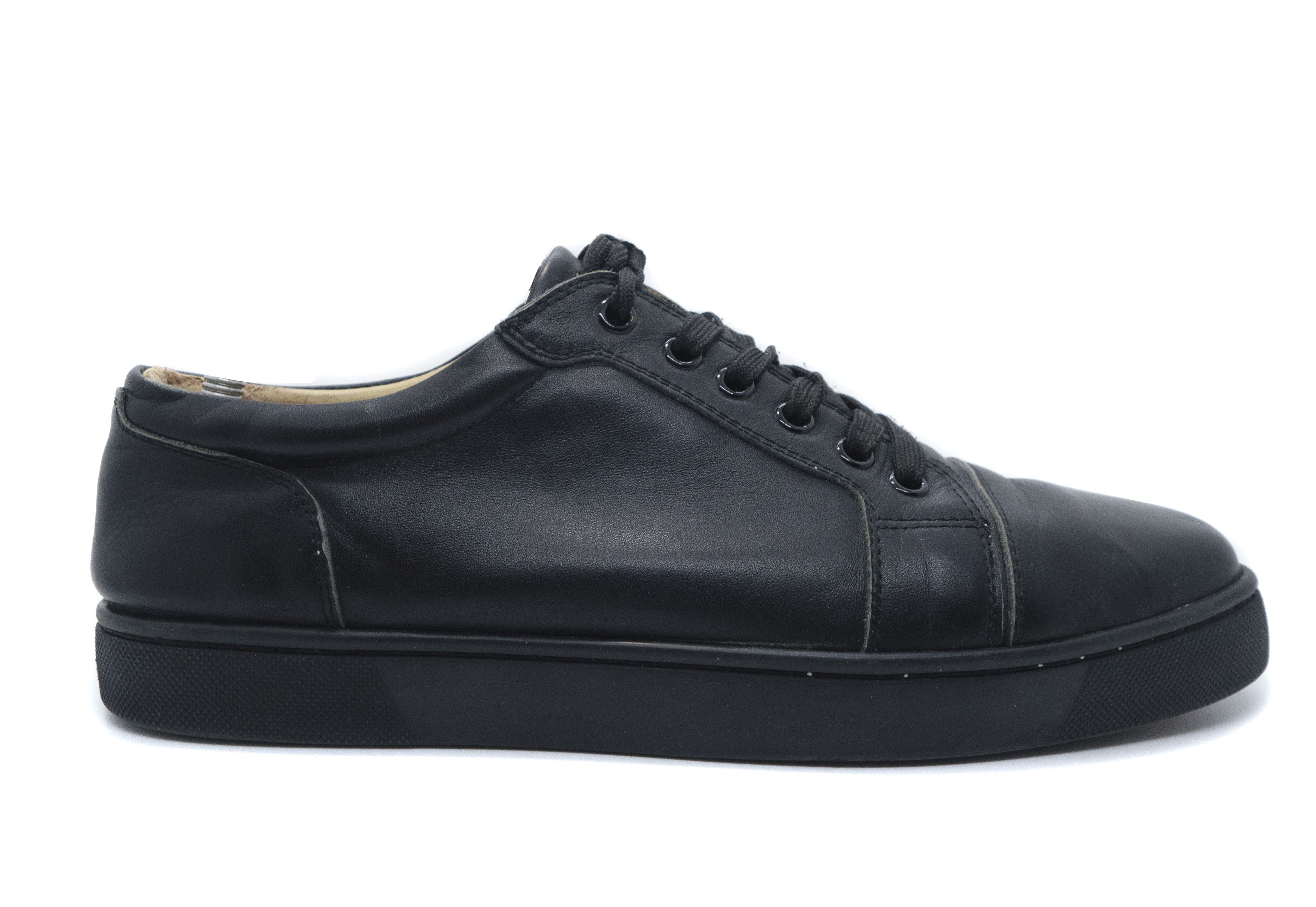 Christian Louboutin Black Low Leather Sneakers Size US 9.5 / EU 42-43 - 2 Thumbnail