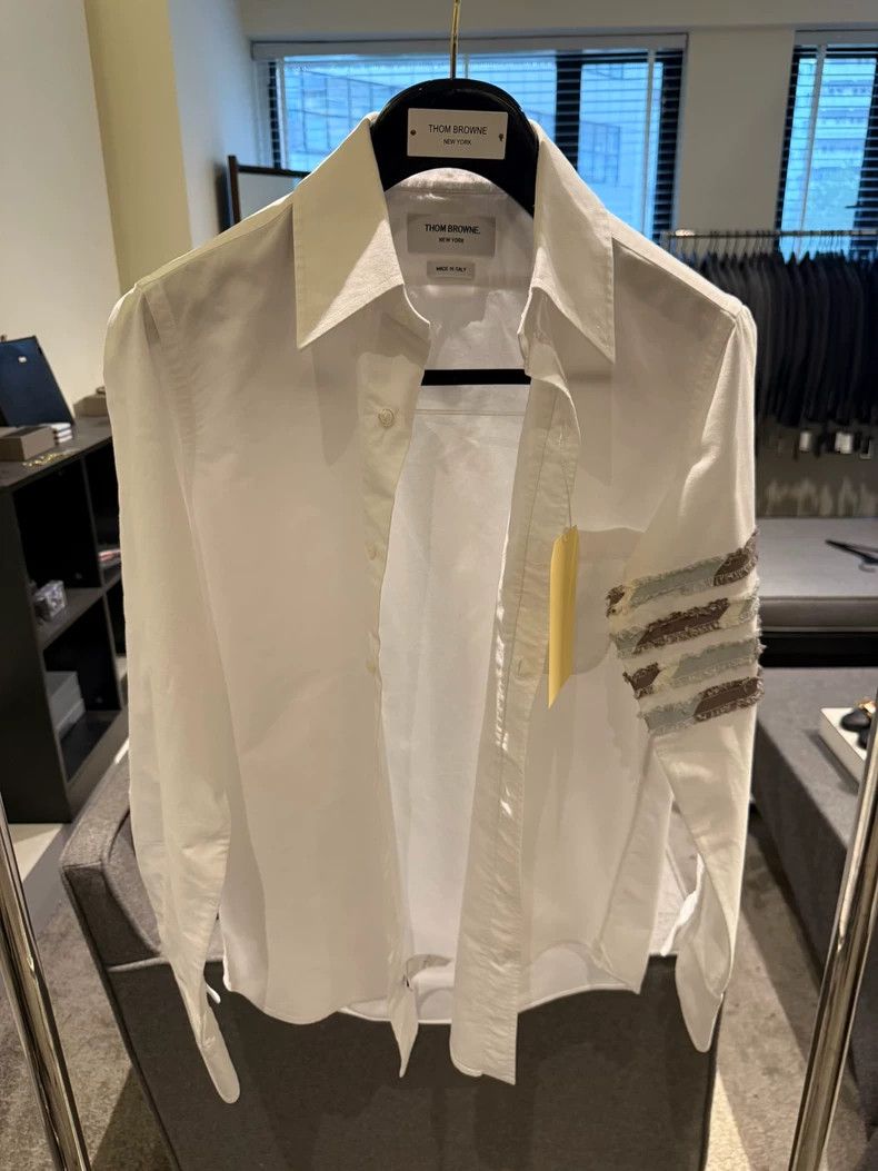 Thom Browne Thom Browne size1 Arm four bar shirt, white Size US S / EU 44-46 / 1 - 1 Thumbnail