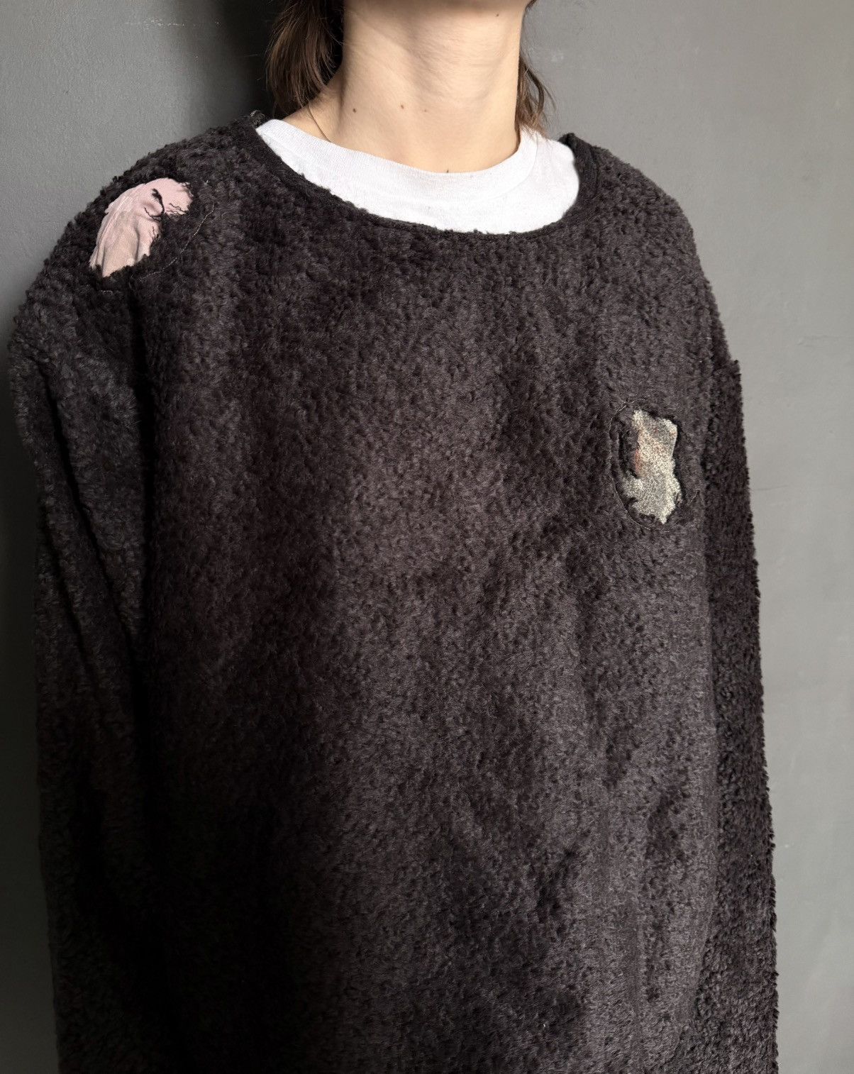 Handmade avant-garde sweatshirt Ukraine Size US XL / EU 56 / 4 - 2 Thumbnail
