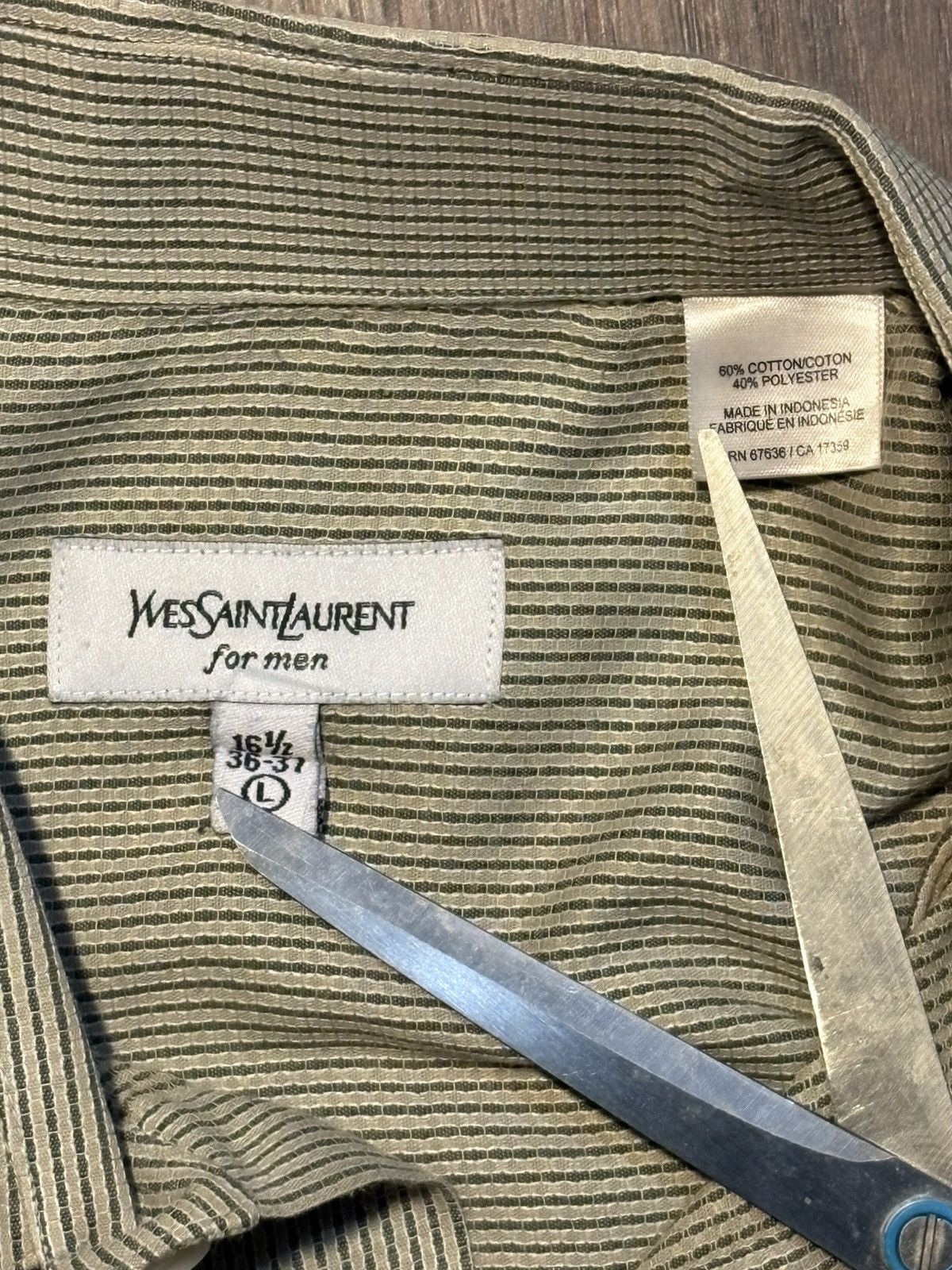 Yves Saint Laurent 🔥Vintage Yves Saint Laurent Striped Button Down Shirt YSL🔥 Size US L / EU 52-54 / 3 - 3 Thumbnail