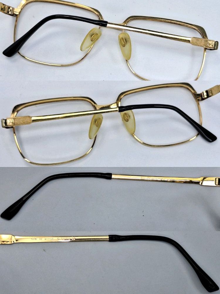 Vintage HOYA G 09119 HDG 18K Gold Plated Luxury Square Frame 54mm Size ONE SIZE - 7 Thumbnail