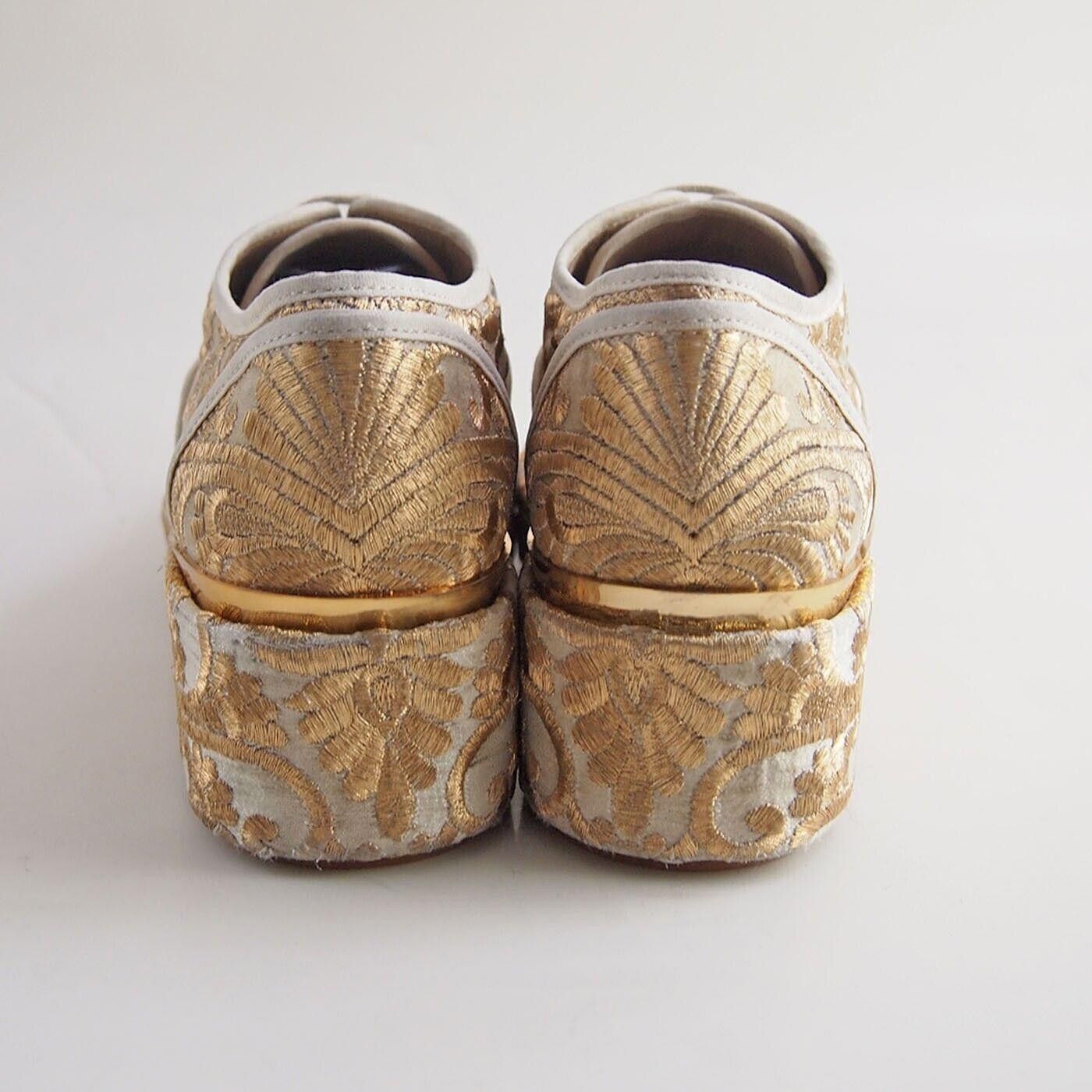 Tory Burch Tory Burch Arden Oxfords Gold Brocade US 7 M EU 37.5 Size US 7 / IT 37 - 5 Thumbnail