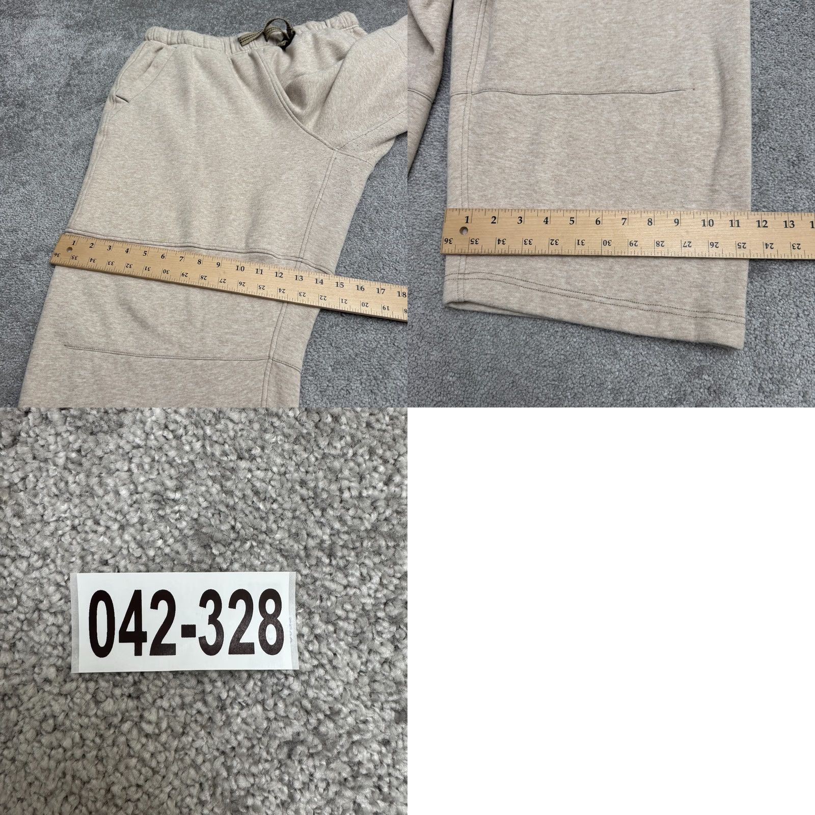 Vintage Savage x Fenty Sweatpants Womens Plus 2X Heather Oatmeal Beige Wide Leg Cropped Size 40" / US 18 - 10 Thumbnail