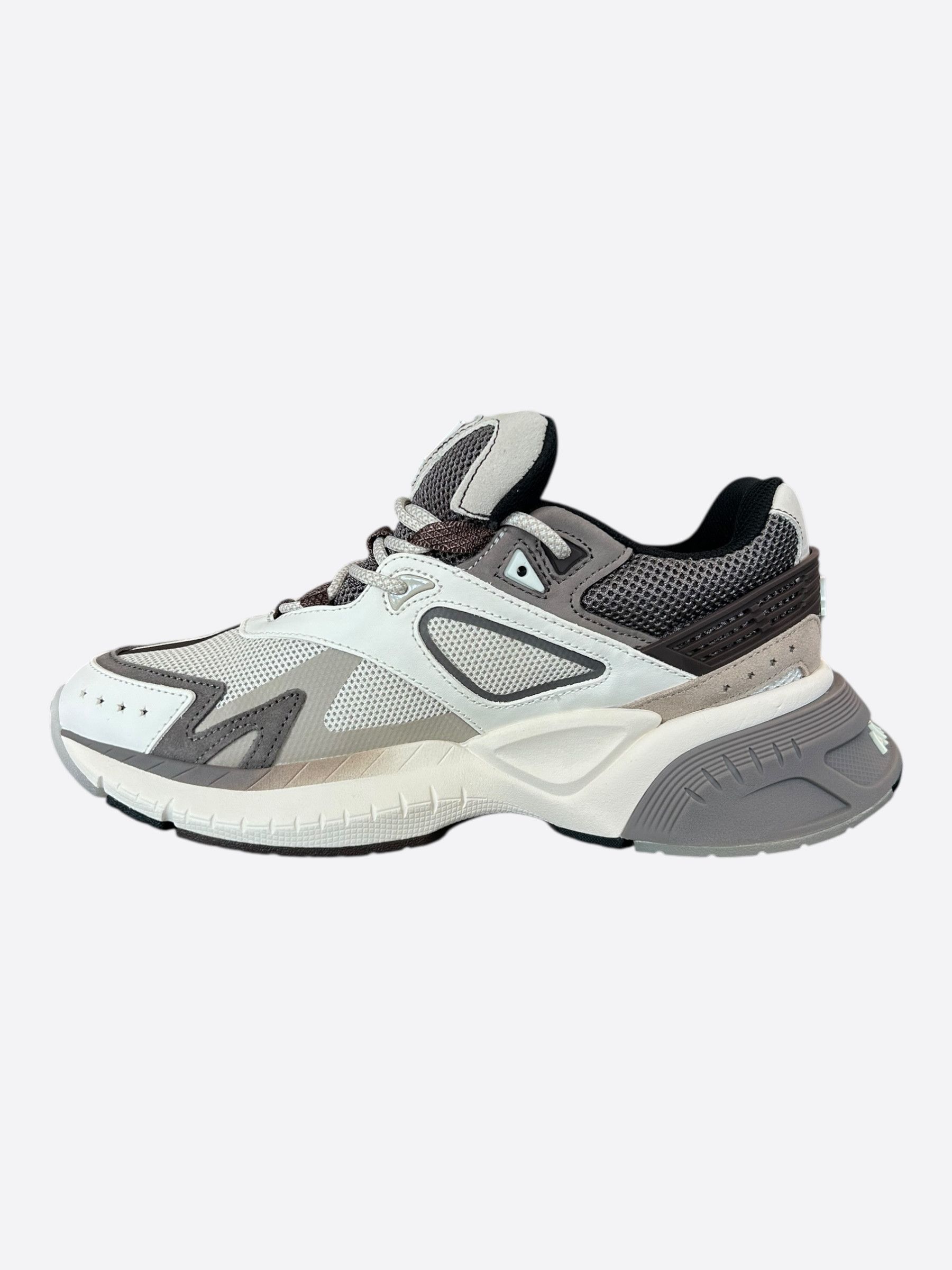 Amiri Amiri White & Brown MA Logo Runners Size US 12 / EU 45 - 6 Thumbnail