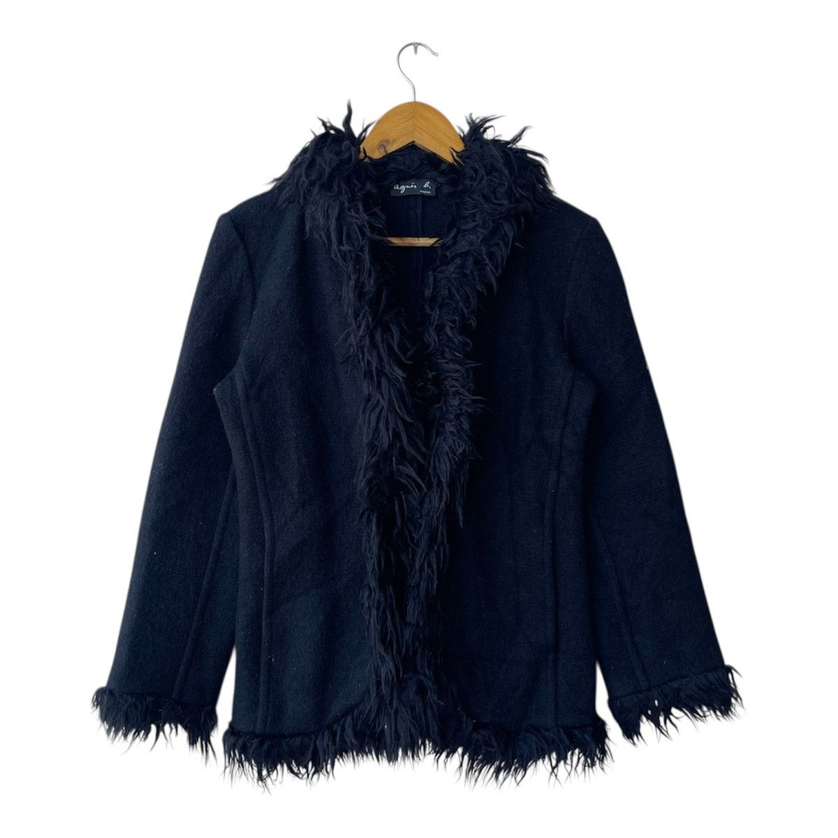 agnes b. Archival agnès b. Paris Shaggy Faux Fur Wool Blouson Jacket Size US M / EU 48-50 / 2 - 1 Thumbnail