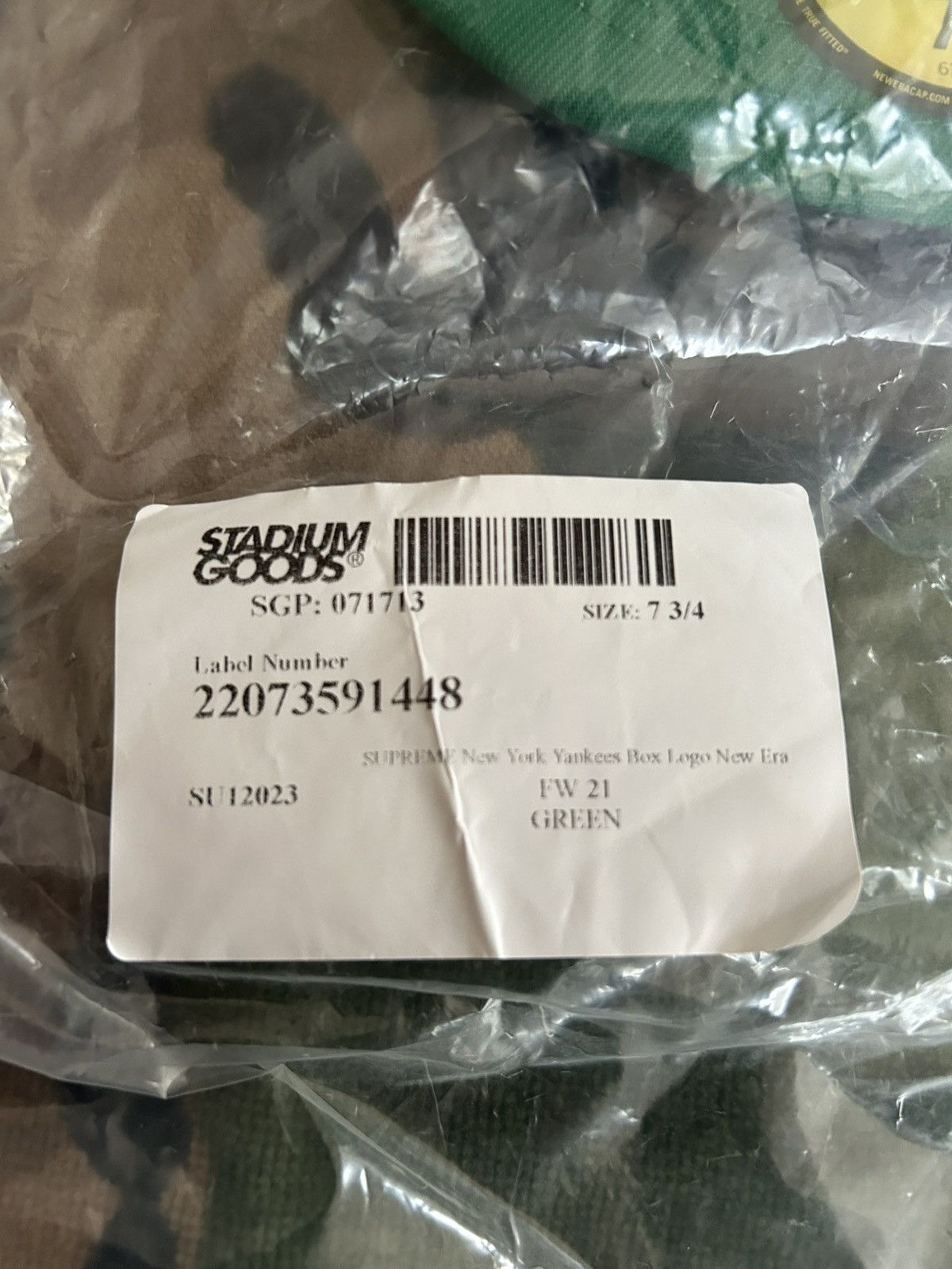 New Era × New York Yankees × Supreme Supreme New York Yankees Box Logo New Era Green 7 3/4 FW21 Size ONE SIZE - 10 Thumbnail
