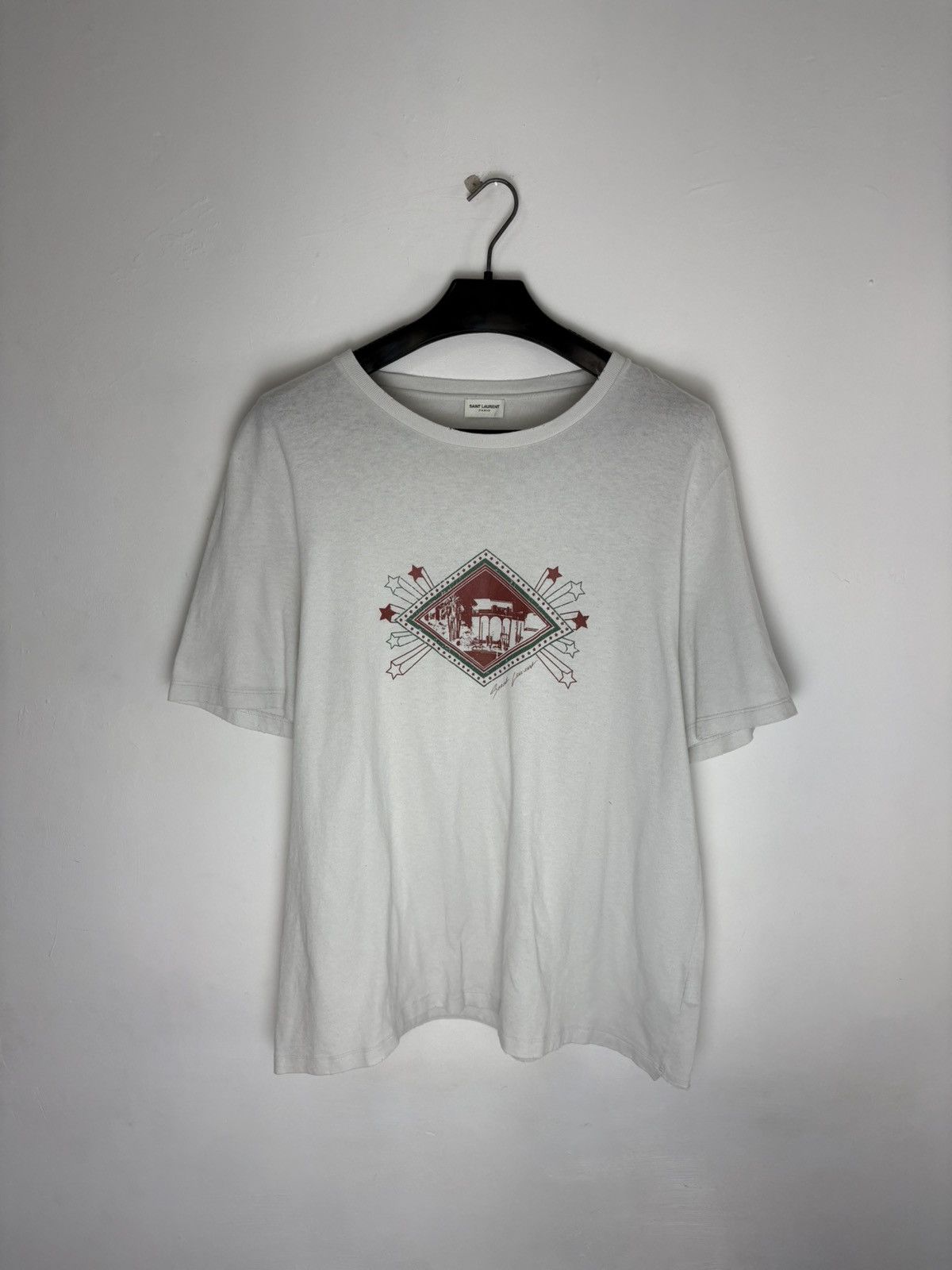 Saint Laurent Paris Saint Laurent Paris Disstressed T-shirt Size US XL / EU 56 / 4 - 1 Thumbnail