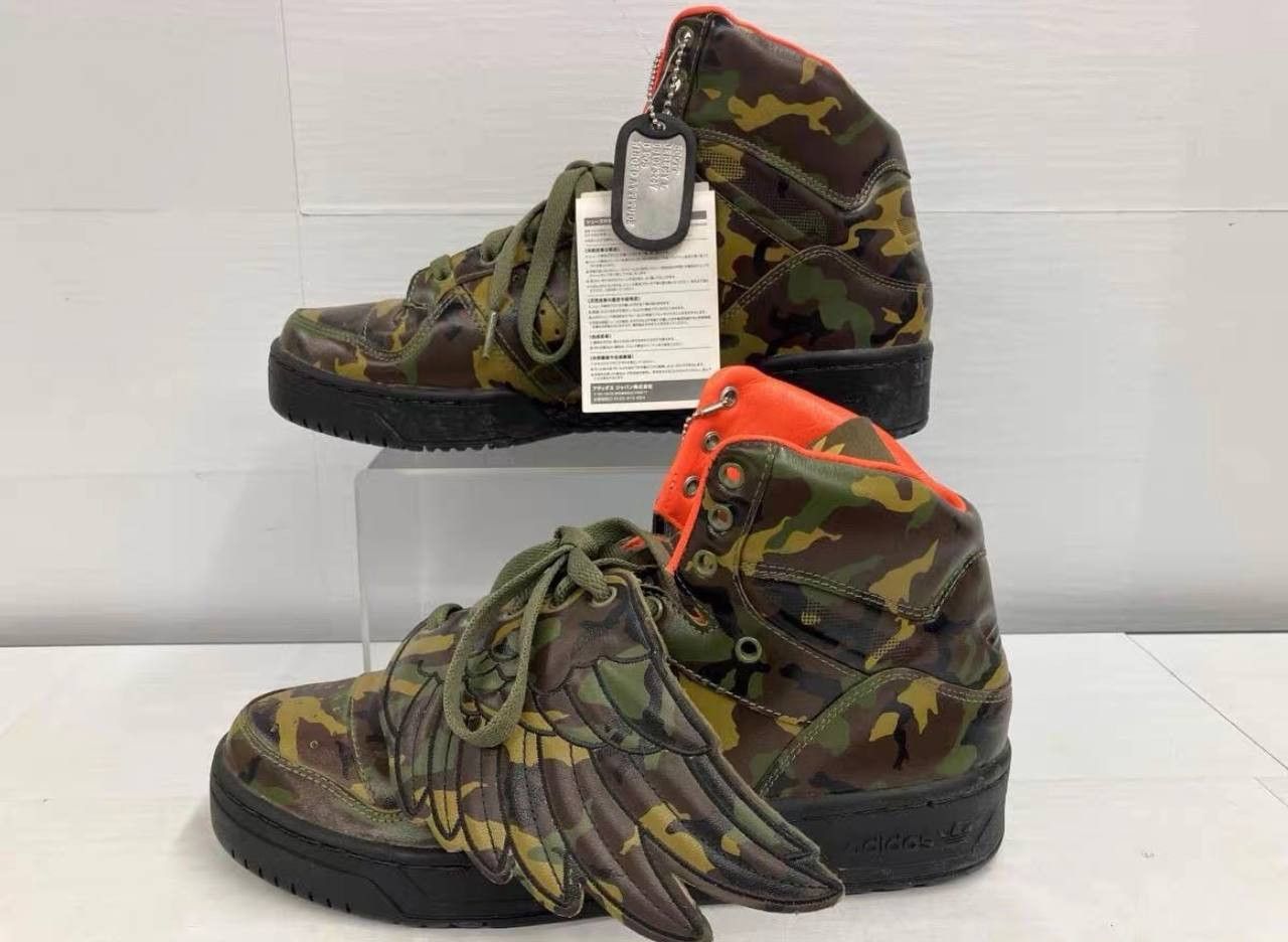 Adidas × Jeremy Scott Jeremy Scott x Adidas Camouflage Leather Wing Sneakers Size US 9 / EU 42 - 2 Thumbnail