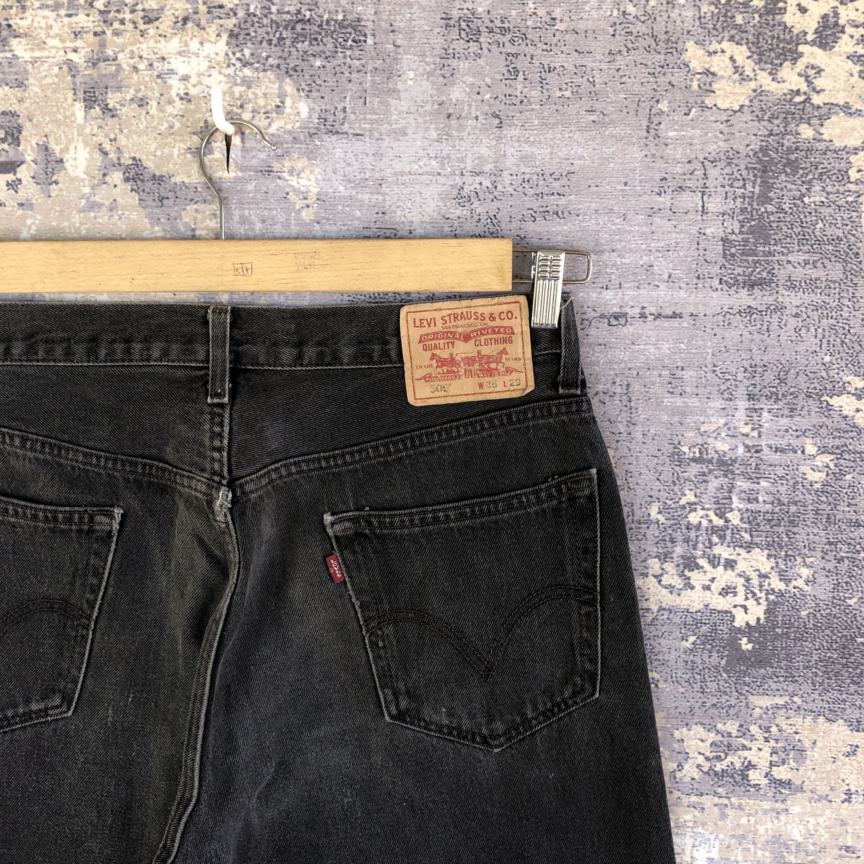 Levi's × Vintage Vintage Levis 505 Light Wash Jeans Levi's Faded Black Denim Size US 34 / EU 50 - 5 Thumbnail