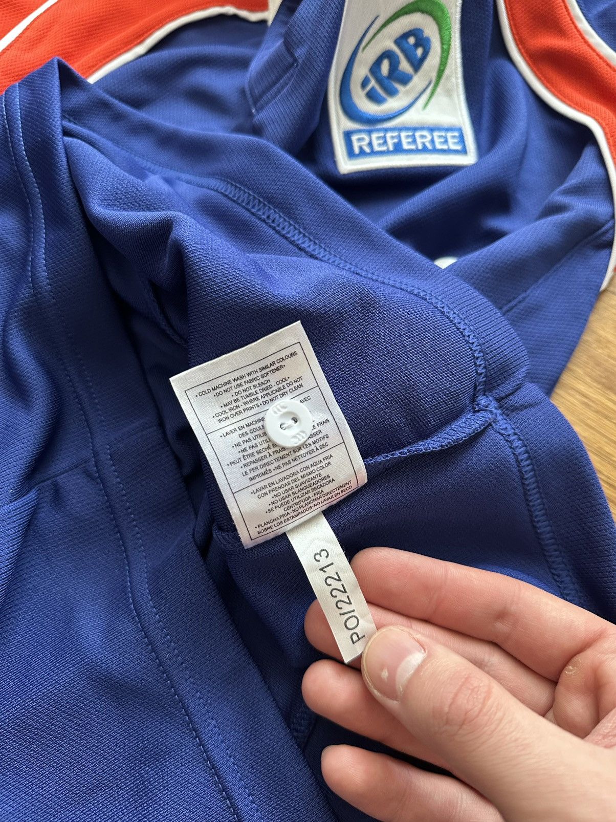 Canterbury of New Zealand × Vintage Canterbury World Rugby Referee Blue Shirt Jersey IRB Size US S / EU 44-46 / 1 - 5 Thumbnail