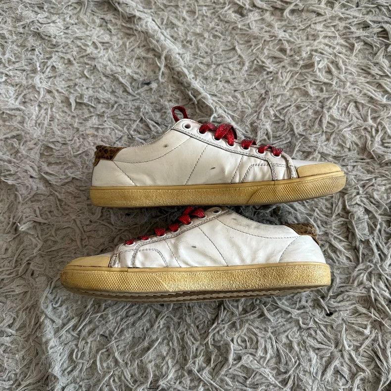 Saint Laurent Paris Saint Laurent Paris Diamonds make old leopard tail low-top Size US 6.5 / IT 36.5 - 3 Thumbnail