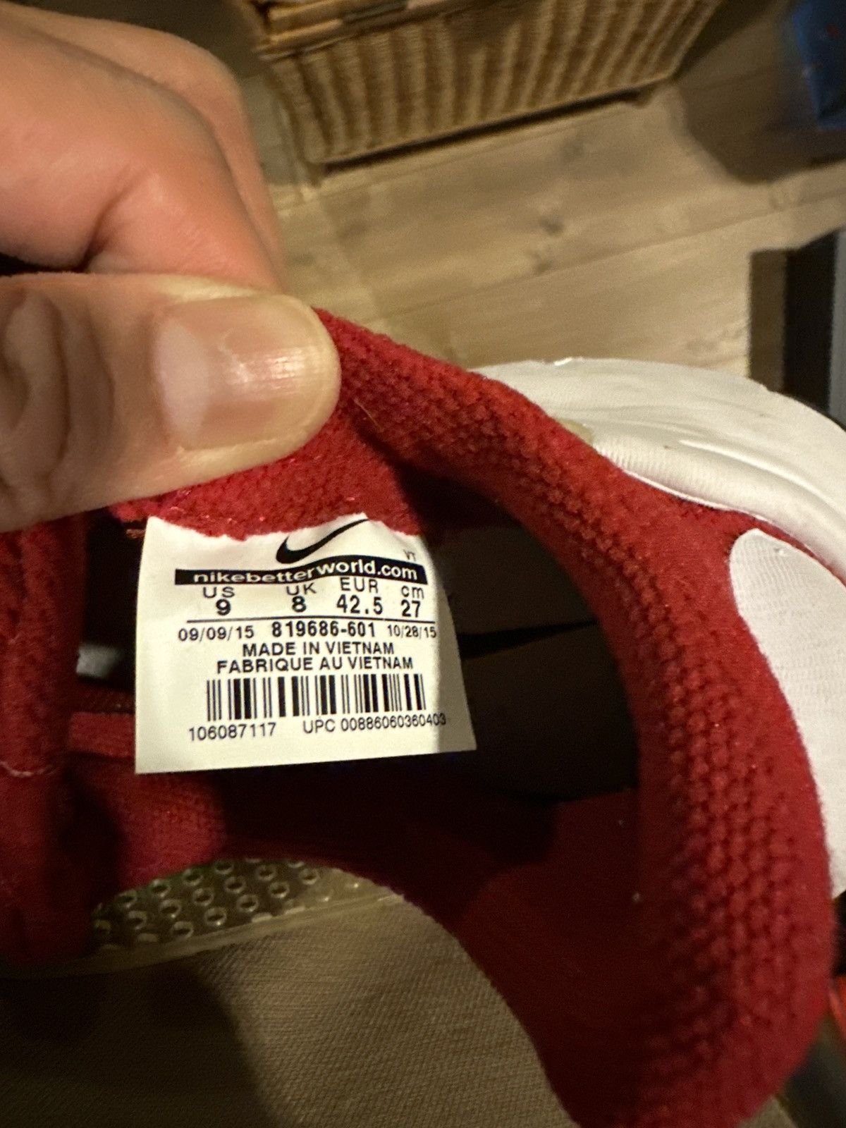Nike Nike Sock Dart- Red/White Size 9 Size US 9 / EU 42 - 6 Thumbnail