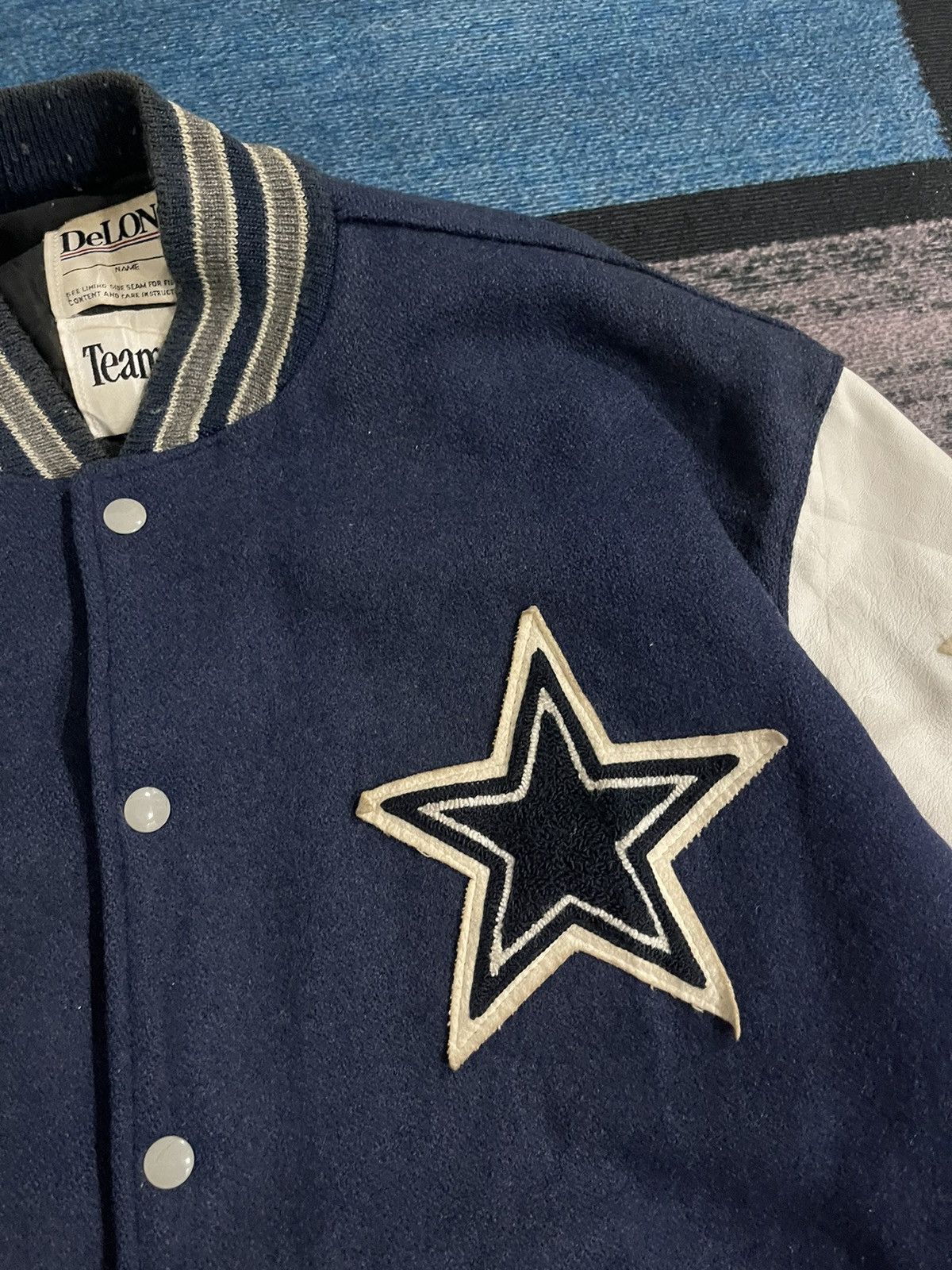 NFL Vintage Delong Nfl Cowboys Varsity Jacket Size US XL / EU 56 / 4 - 6 Thumbnail