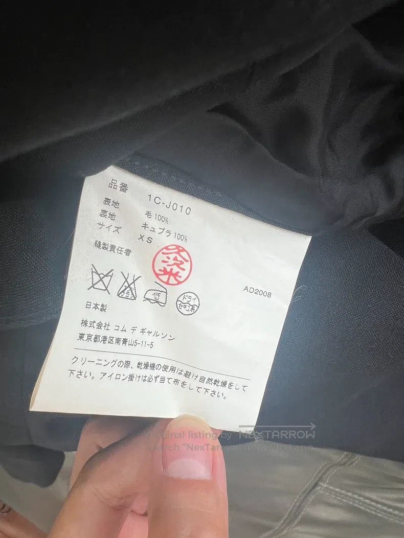 Comme des Garcons Comme des Garcons Mid-Sleeve Black Tuxedo Blazer Size XS / US 0-2 / IT 36-38 - 5 Thumbnail