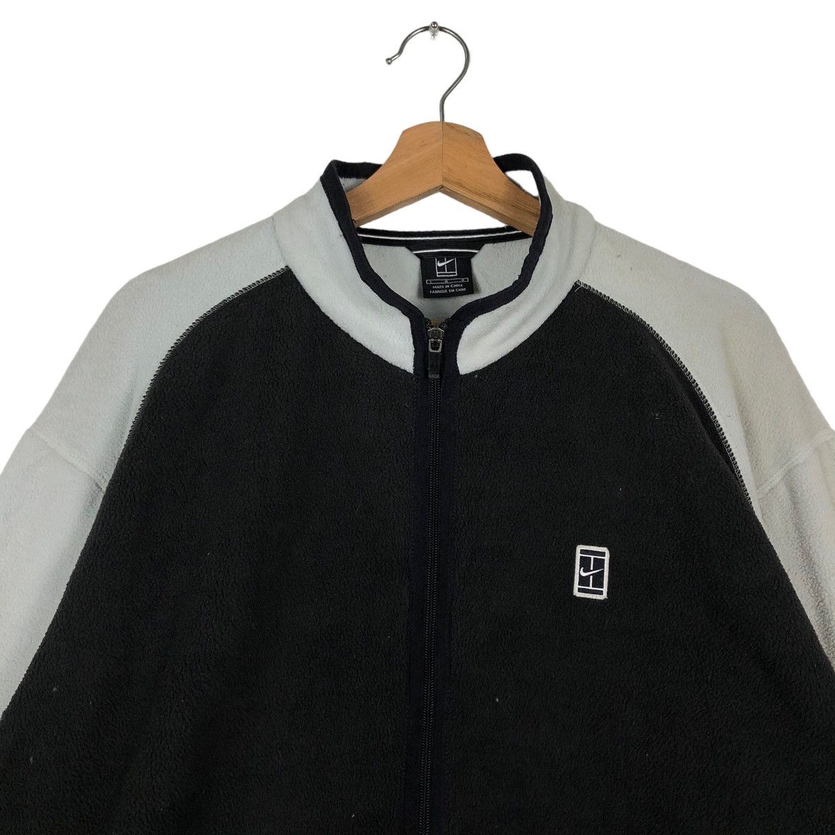 Nike 🔥90’s Vintage Nike Court Fleece Jacket Big Logo Spell Out Size US L / EU 52-54 / 3 - 2 Thumbnail