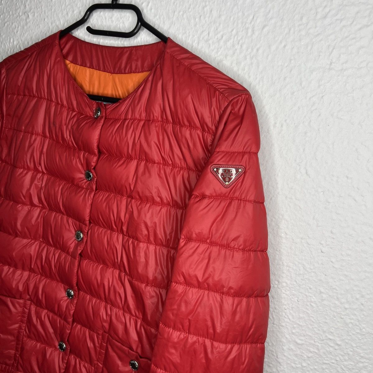 Prada Prada Milano Puffer Down Jacket Nylon Red Traingle Logo Y2K Size S / US 4 / IT 40 - 3 Thumbnail