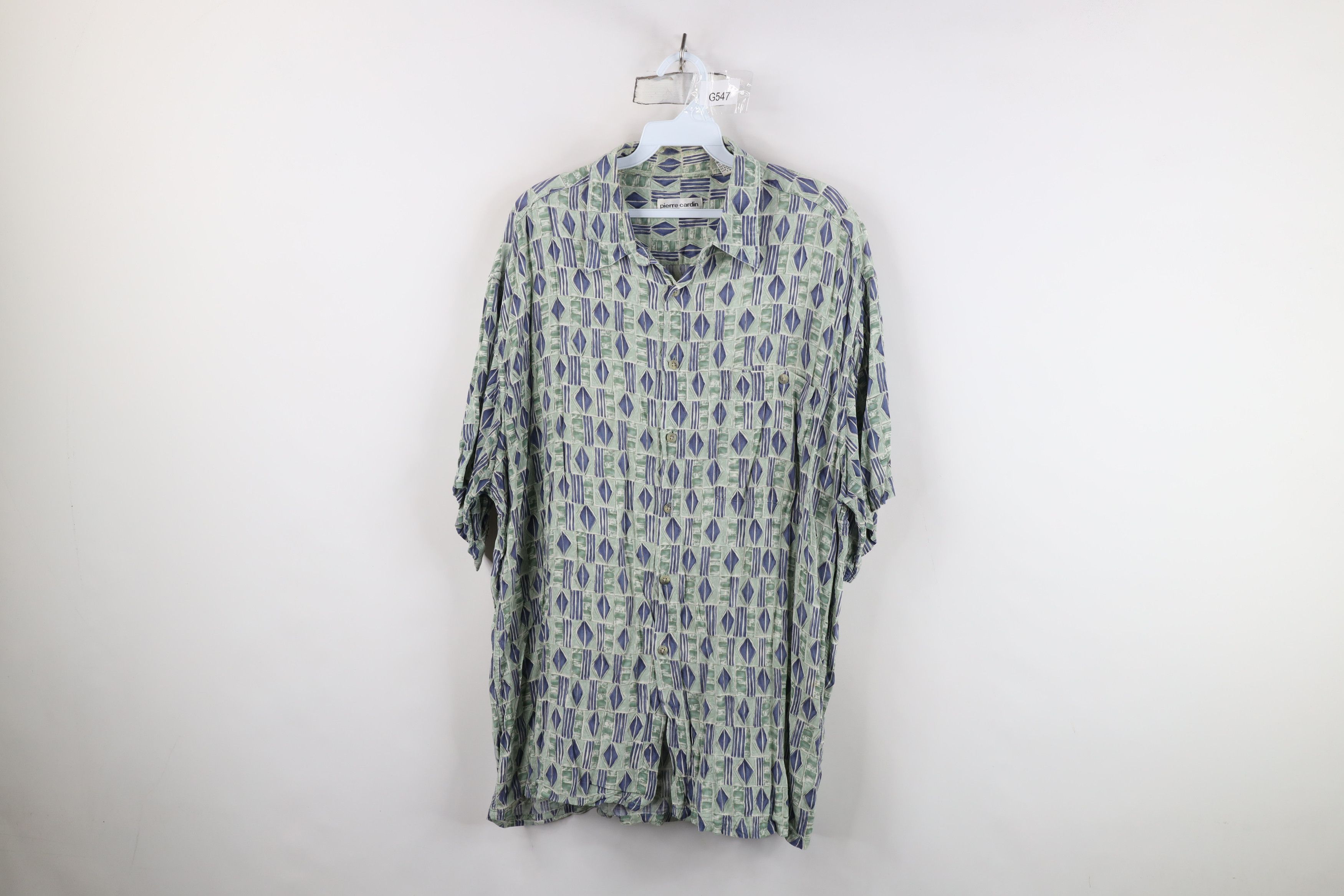 Pierre Cardin Vintage 90s Pierre Cardin Rayon Collared Button Shirt Size US L / EU 52-54 / 3 - 1 Thumbnail