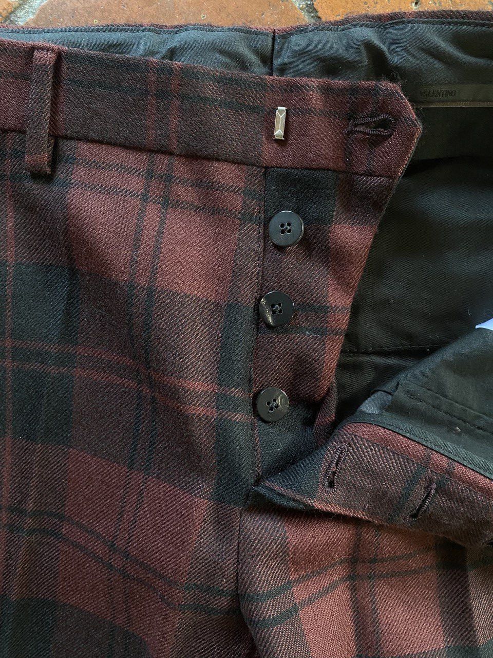 Valentino Valentino Flannel Checkered Trousers Size 46S - 4 Thumbnail