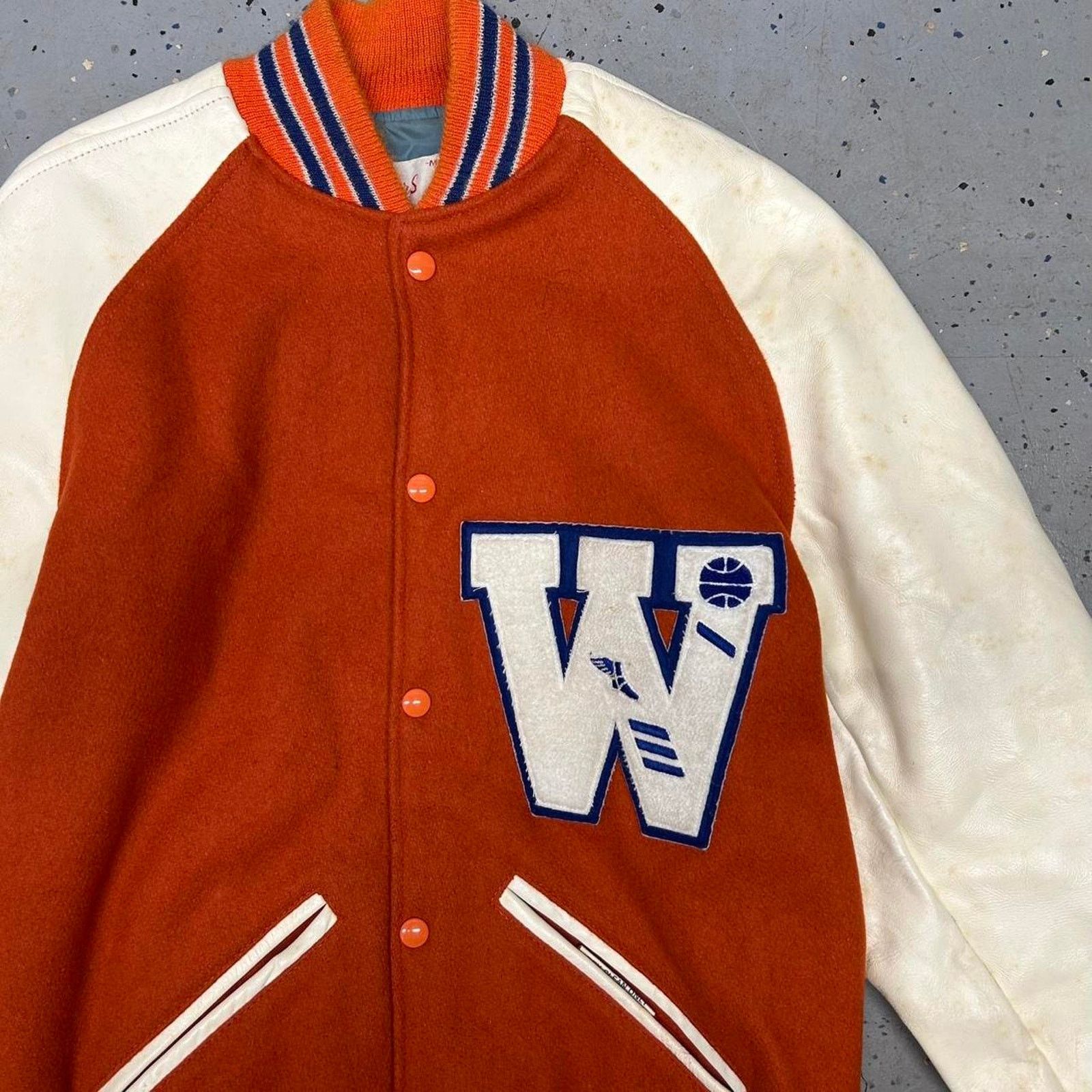 Other VTG 60s Orange and white varsity jacket Size US M / EU 48-50 / 2 - 2 Thumbnail