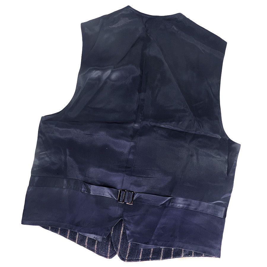 Banana Republic Vintage Banana Republic Navy & Brown Pinstripe Vest Size 36R - 4 Thumbnail