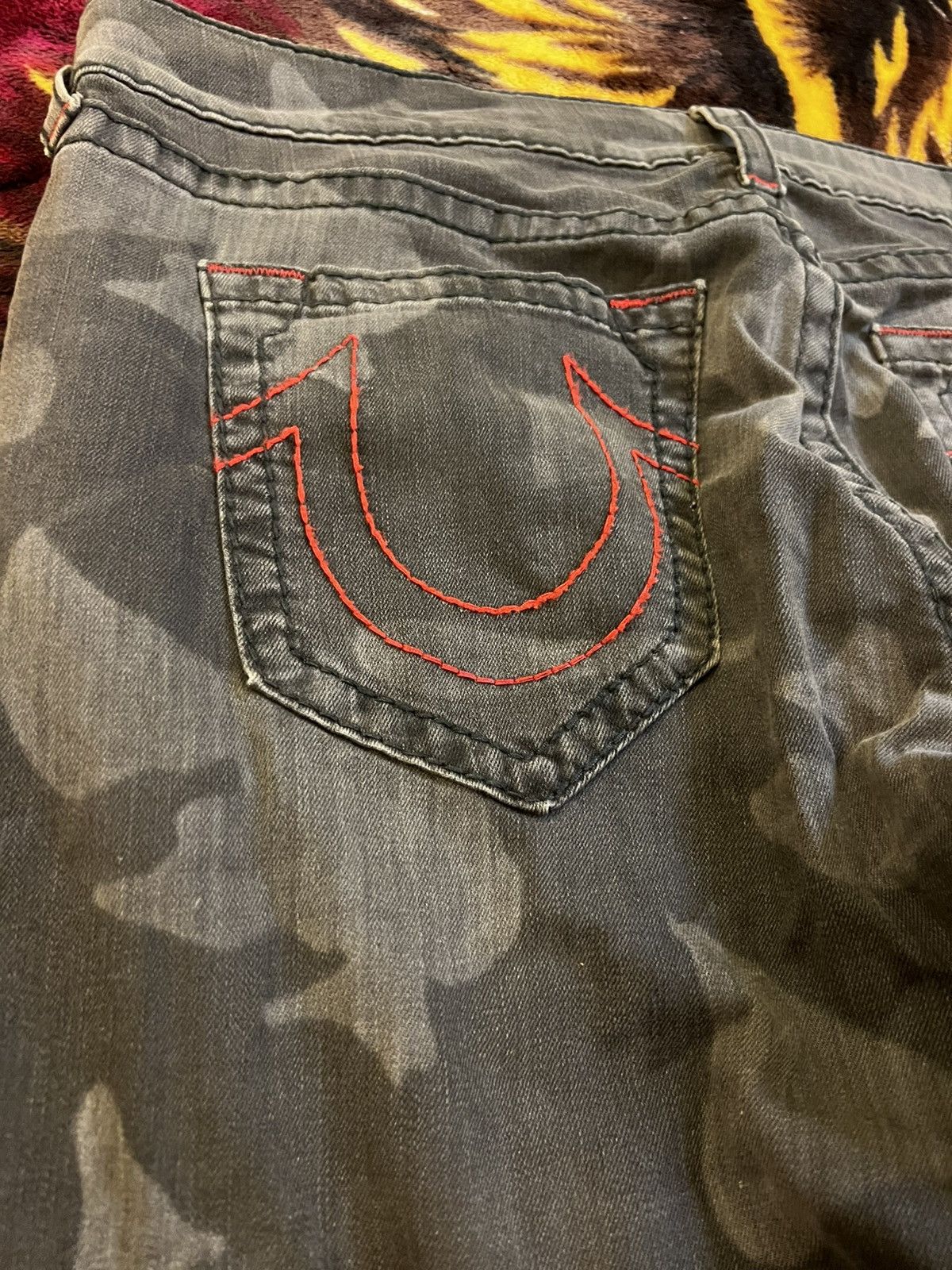 True Religion × Vintage True Religion Camo Horseshoe Biker Jeans Size US 40 / EU 56 - 3 Thumbnail