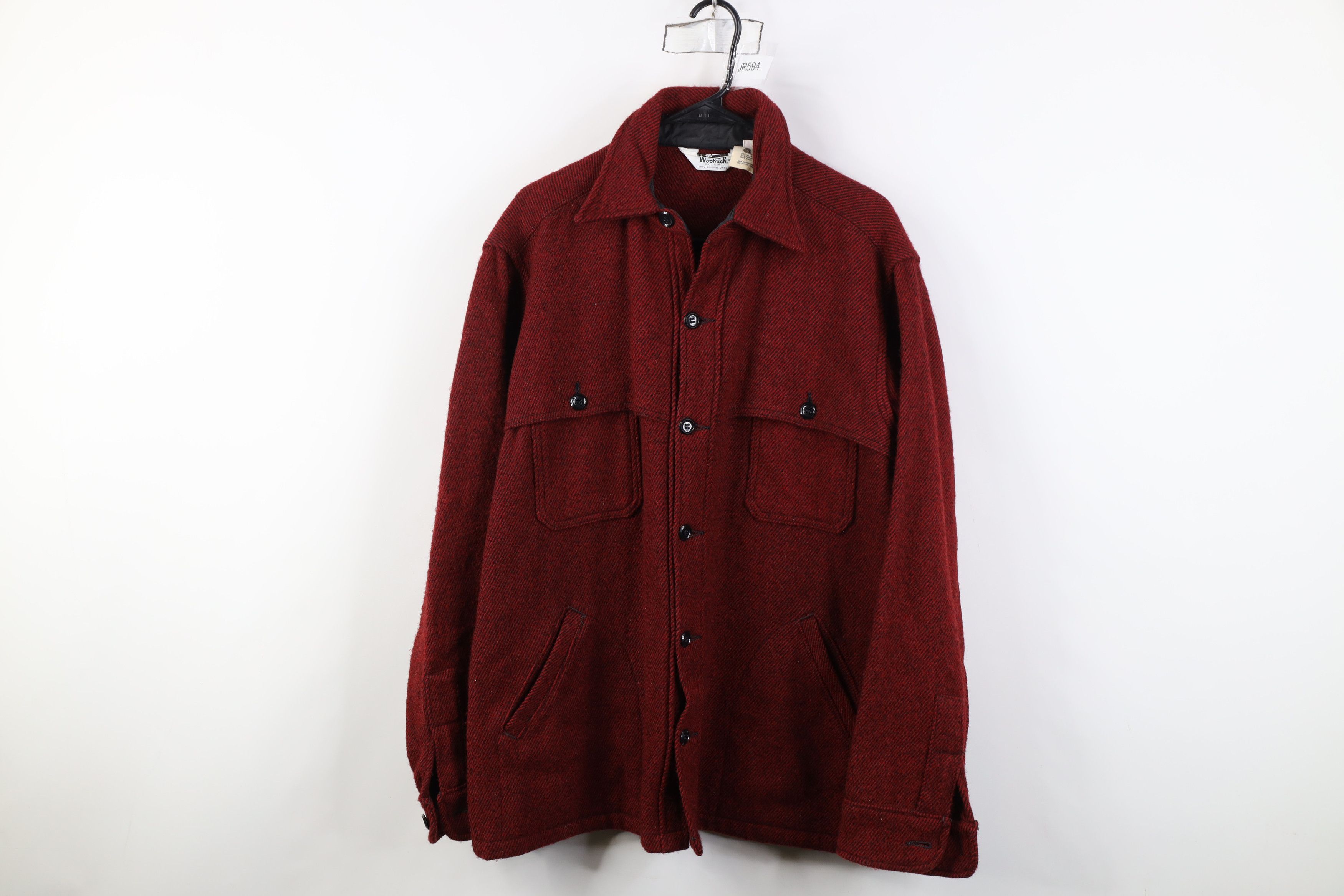 Woolrich Woolen Mills Vintage 70s Woolrich Whipcord Duster Cruiser Jacket Red USA Size US XL / EU 56 / 4 - 1 Thumbnail