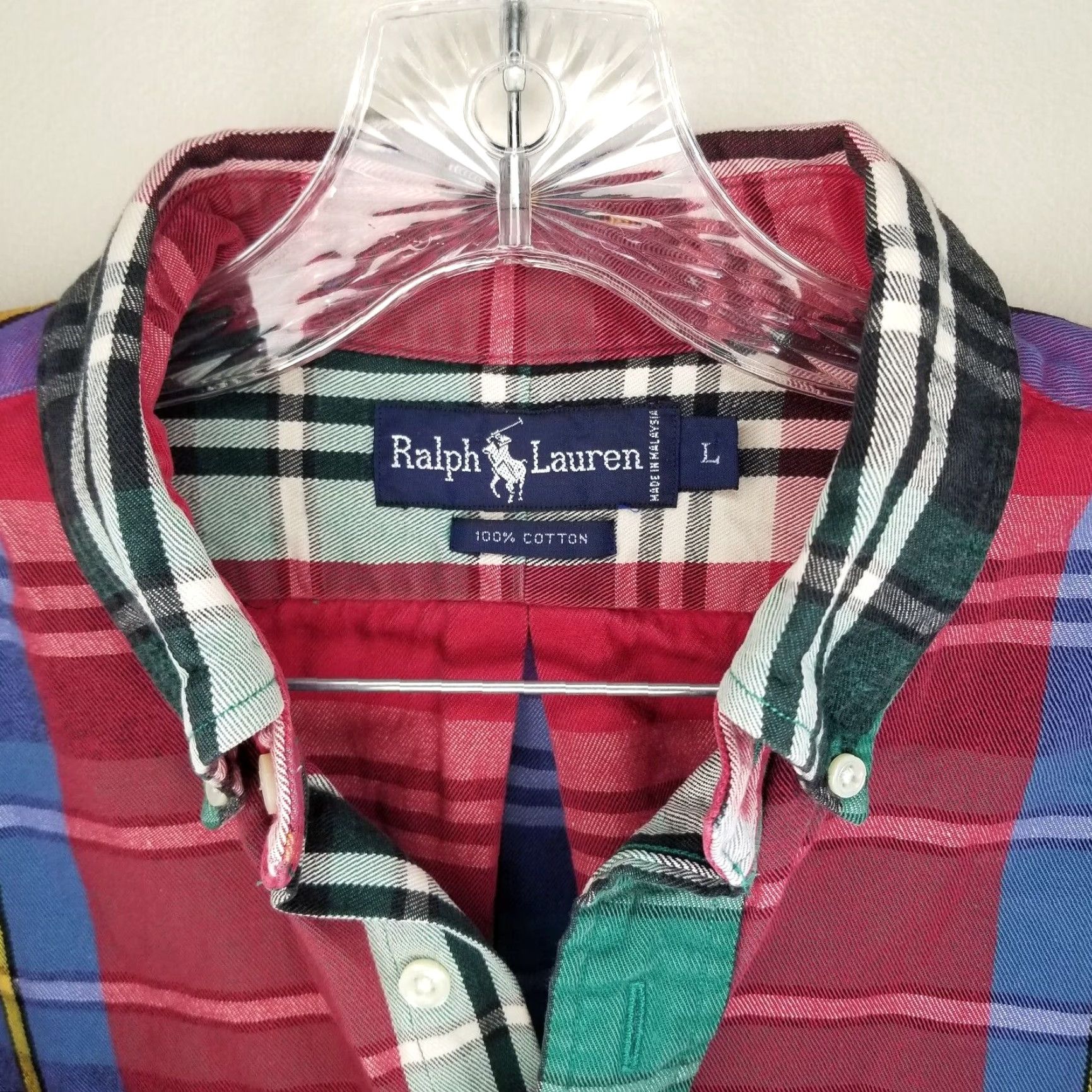 Ralph Lauren Ralph Lauren Men's Long Sleeve Plaid Button-Up Shirt Large Multicolor Casual Size US L / EU 52-54 / 3 - 3 Thumbnail