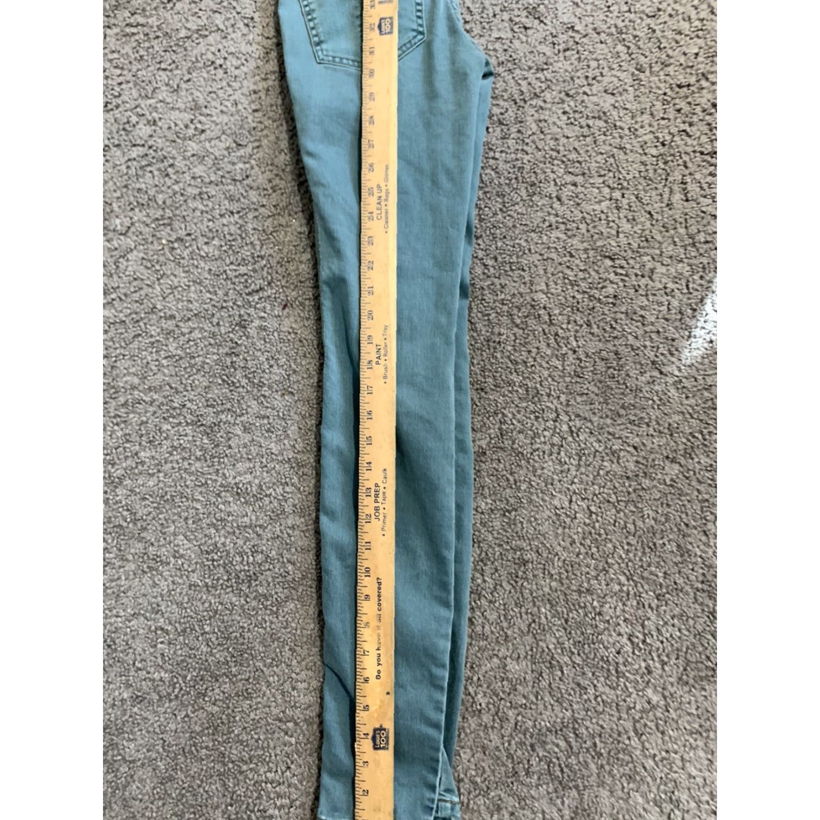 Free People Free People Jeans 25 X 31 Womens Skinny Mid Rise Stretch Cotton Denim Green Slim Stretch Cropped Jeans Womens Size 42" / US 20 - 6 Thumbnail