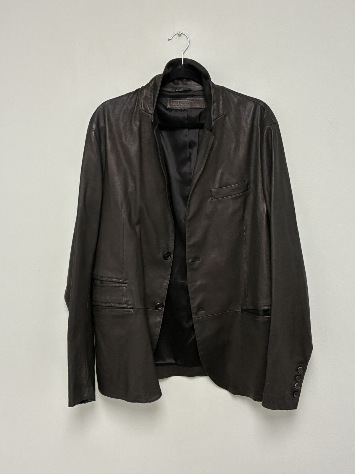 Neil Barrett Black Leather Jacket Size XL Size US XL / EU 56 / 4 - 1 Thumbnail