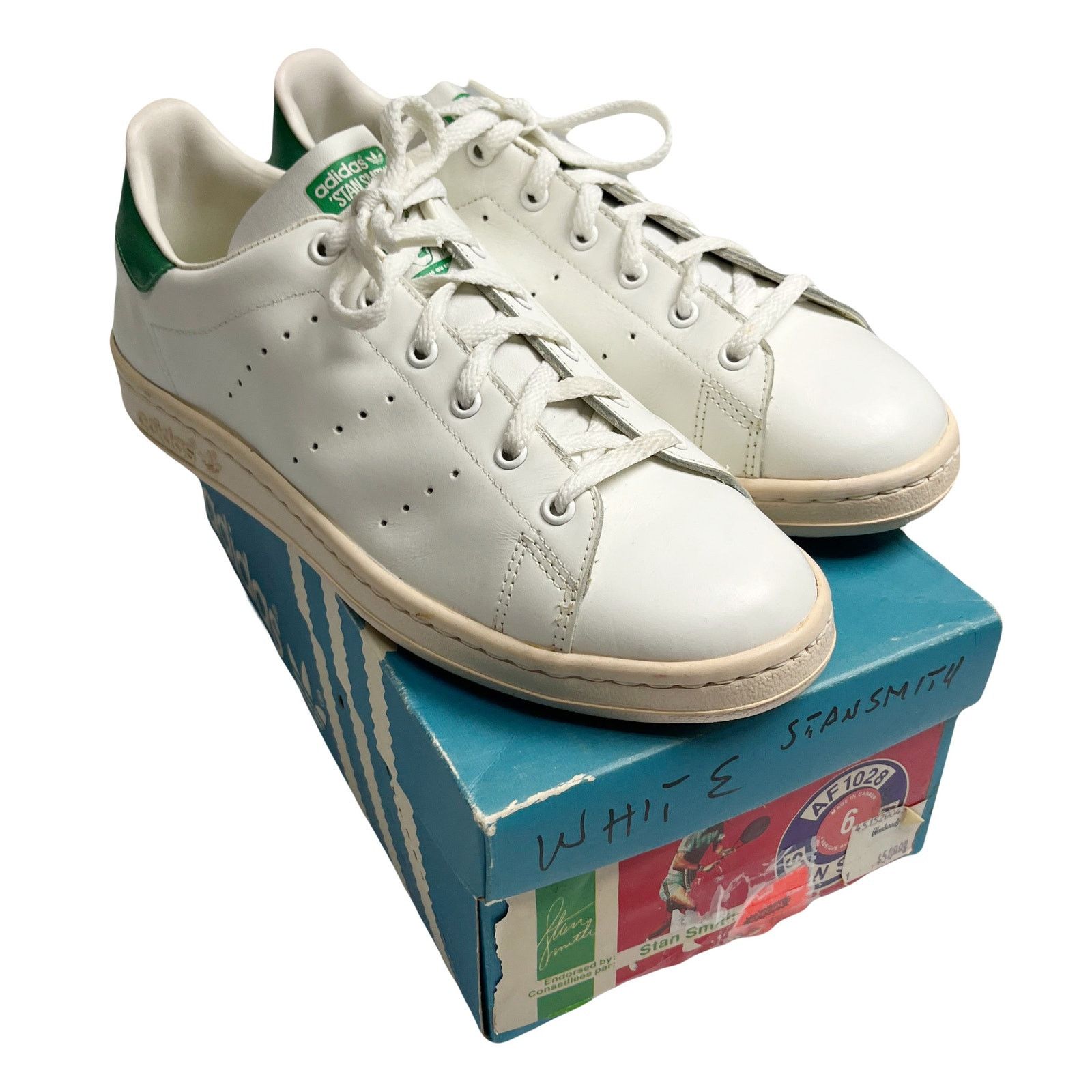 Vintage Adidas Stan Smith AF1028 Shoes With Box Size
