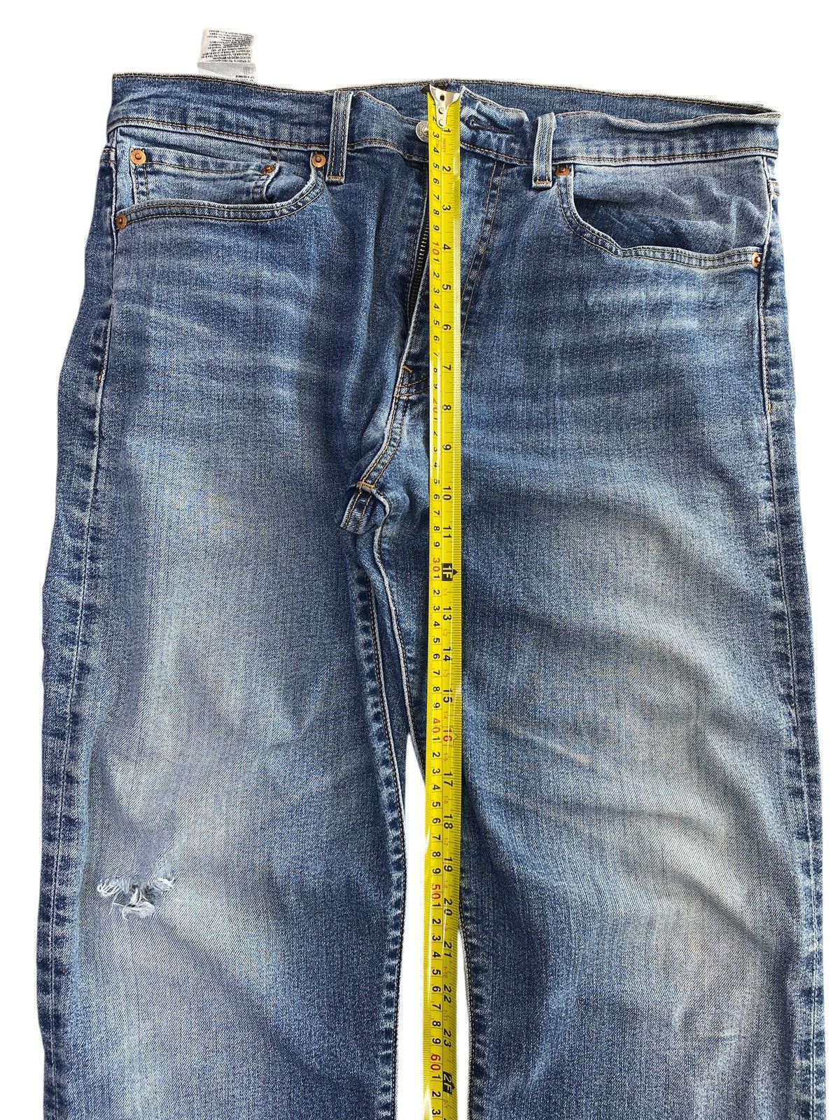 Levi's Vintage Levi’s 502 Blue Acid Wash Style Ripped Jeans Size US 34 / EU 50 - 6 Thumbnail