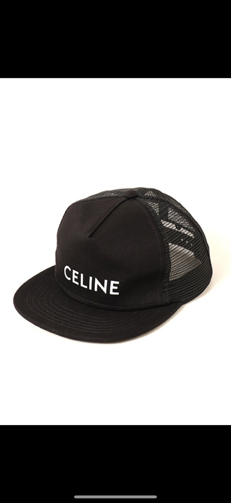 Celine SS21 Celine snapback trucker logo black cap hat Hedi Slimane Size ONE SIZE - 5 Thumbnail