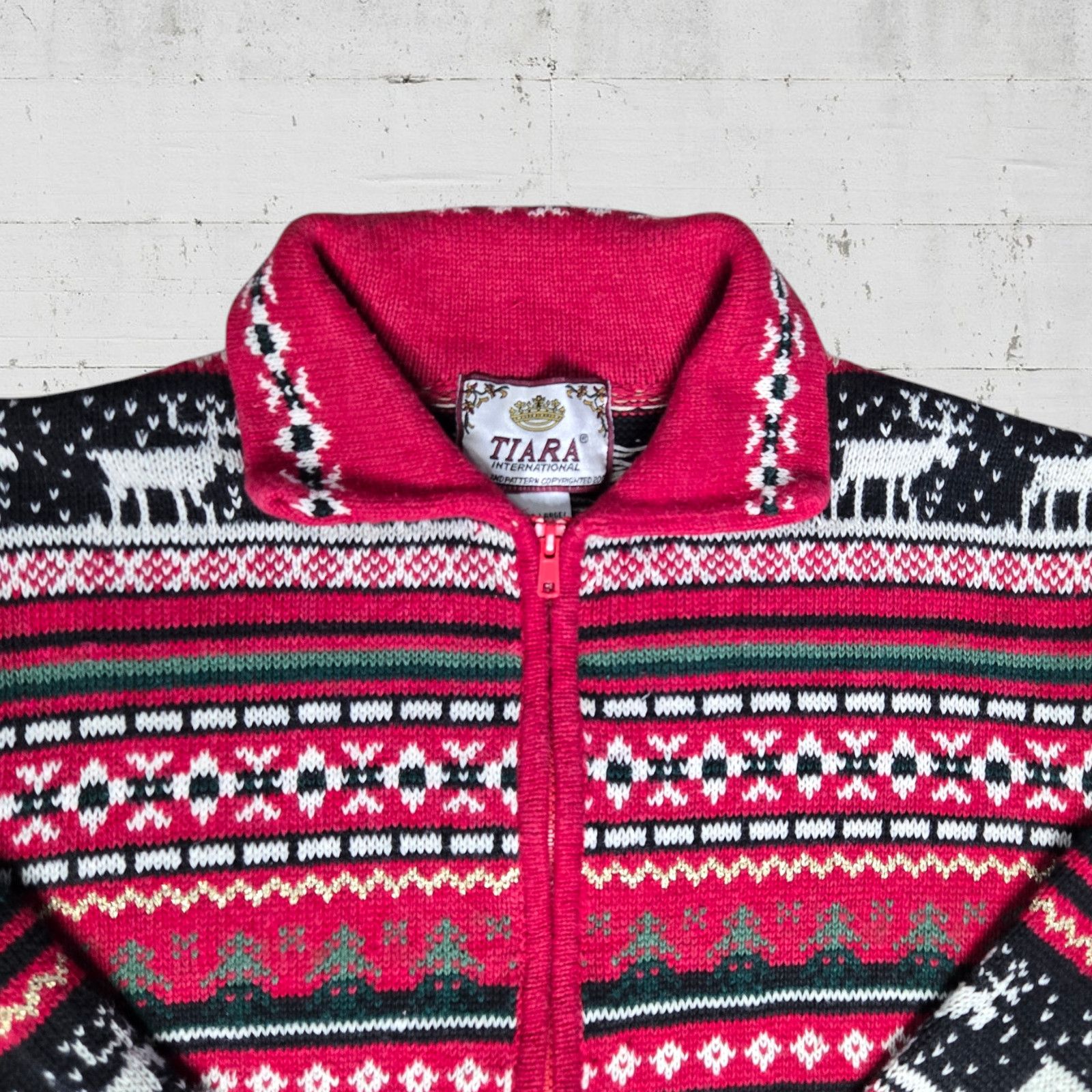 Vintage Y2K Red Moose Full Zip Winter Sweater Size XL Size XL / US 12-14 / IT 48-50 - 3 Thumbnail