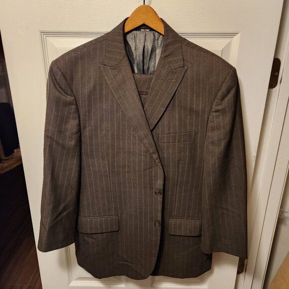 Fubu Fubu men's brown 2pc suit size: 44S pants: 36/23 Size 44S - 1 Thumbnail