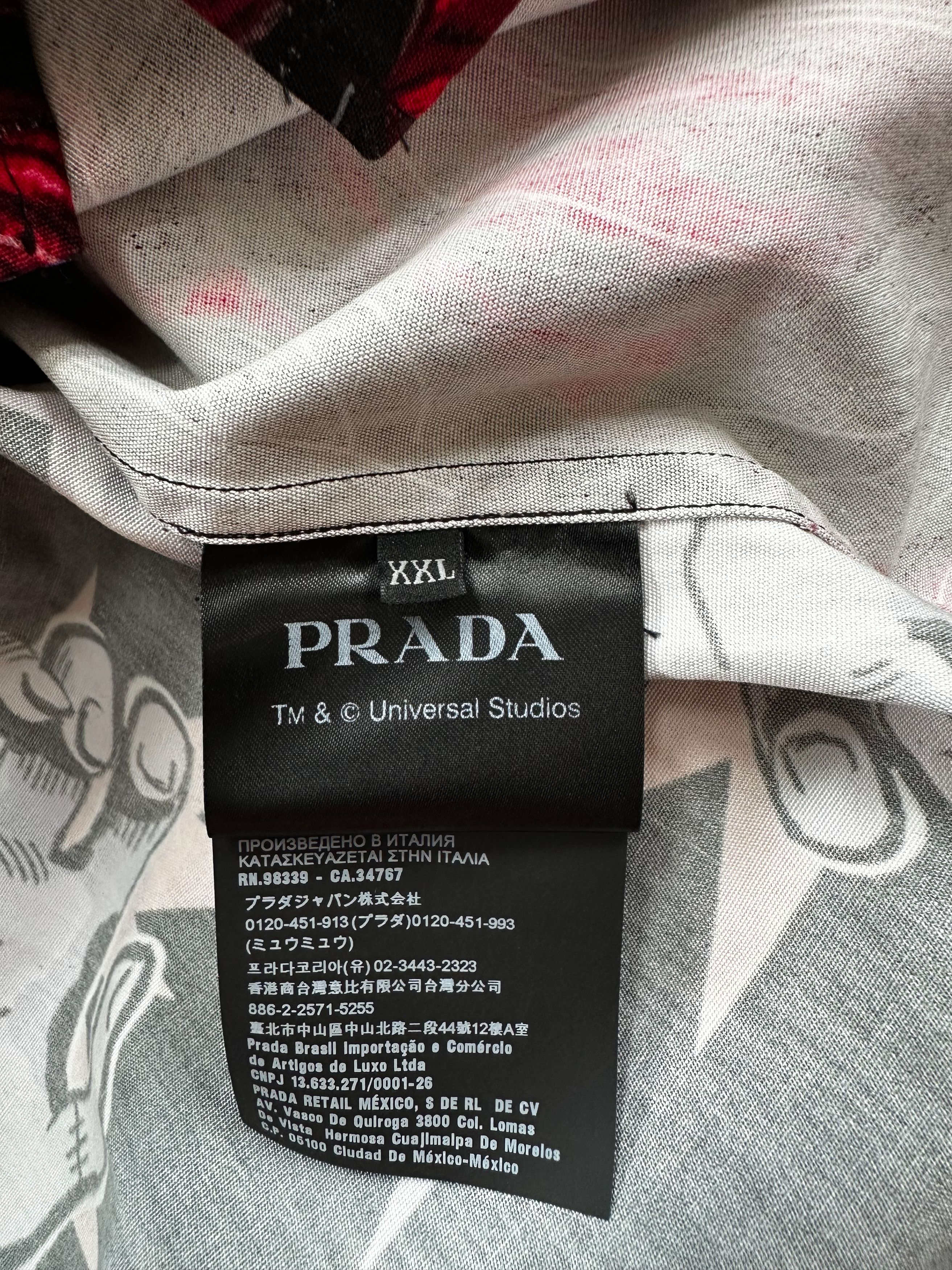 Prada Prada Frankenstein Black & Red Floral Button Up Shirt Size US XXL / EU 58 / 5 - 4 Thumbnail