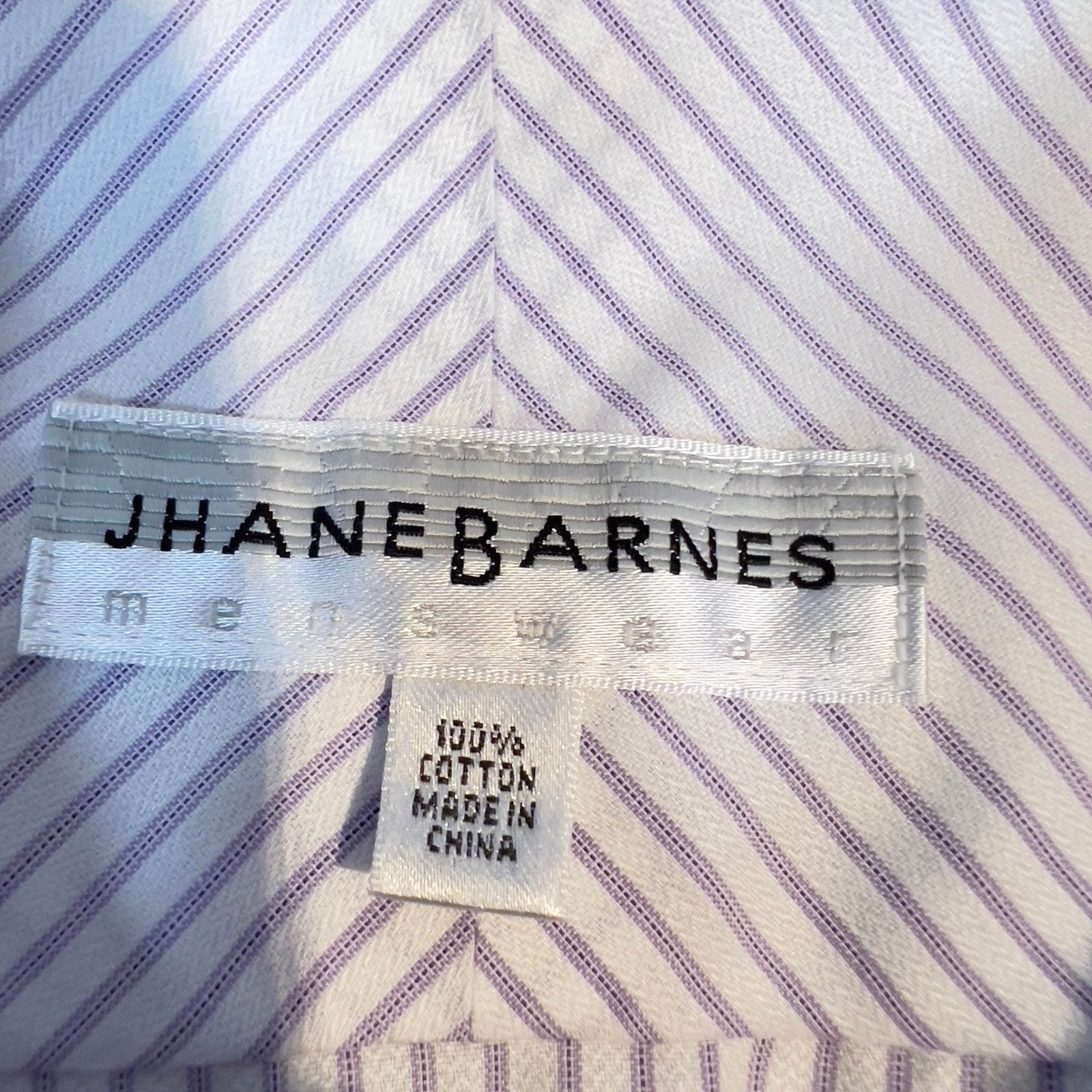 Other Jhane Barnes Button Dress Shirt Men's 18 34/35 Slim Fit Size US L / EU 52-54 / 3 - 4 Thumbnail